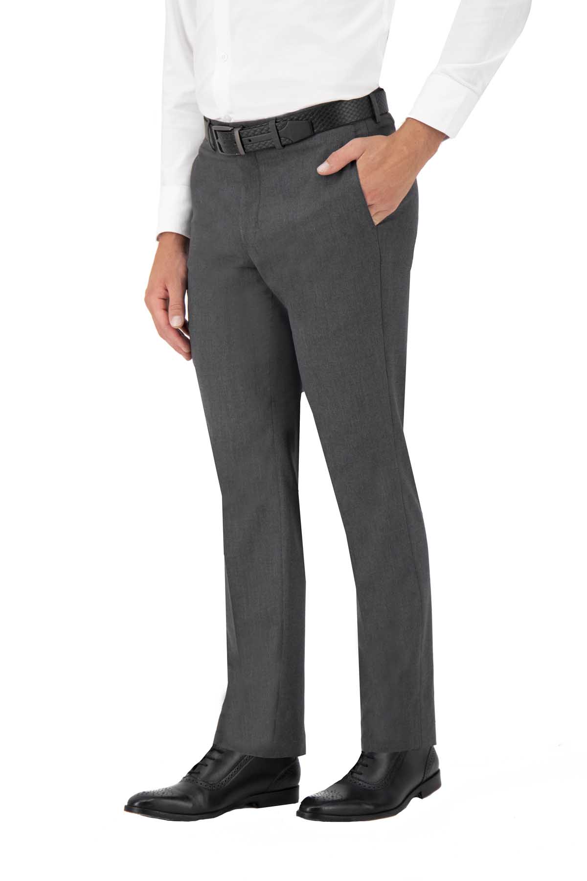 TRAJE GRIS OXFORD CONTEMPORANEO FIT SONNETI UO image number 4