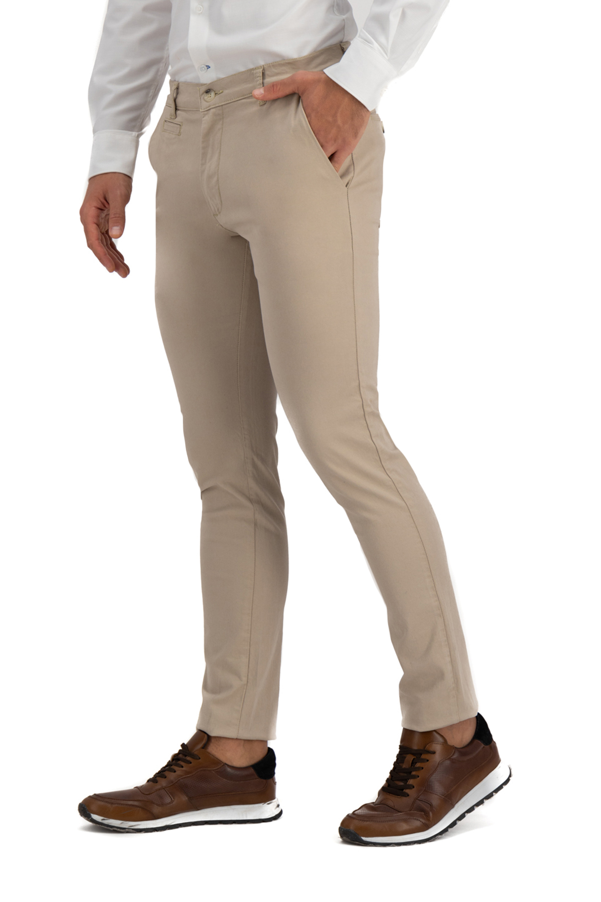PANTALON SLIM BEIGE SLIM FIT LMENTAL image number 2