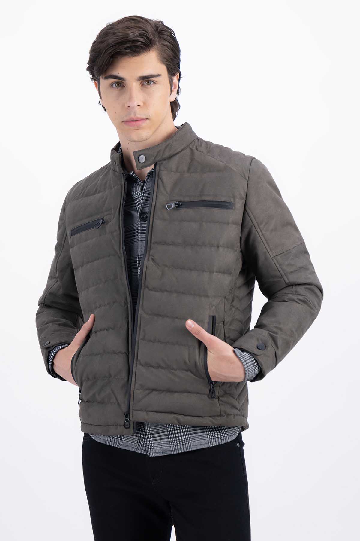 CHAMARRA VERDE SLIM FIT LMENTAL image number 1