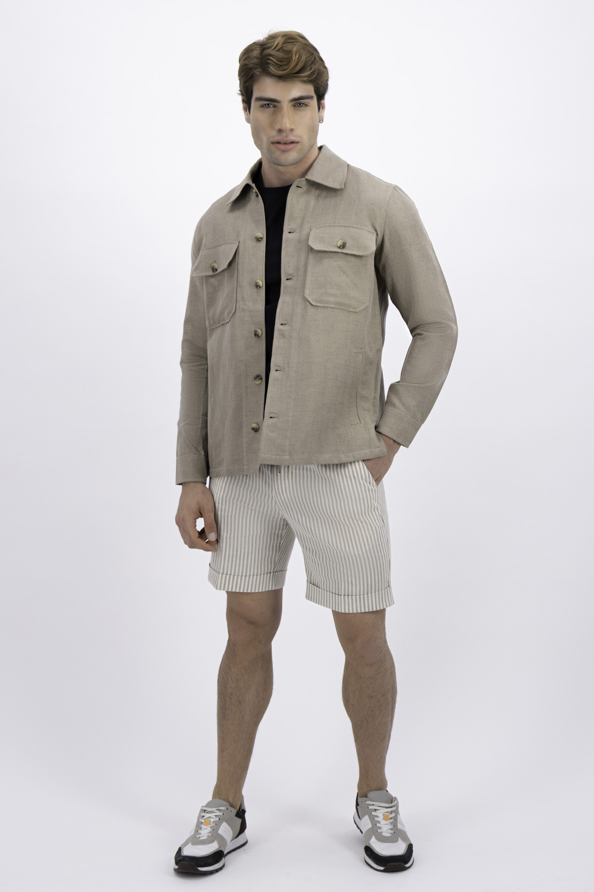 CAMISOLA BEIGE OBSCURO SLIM FIT LMENTAL image number null