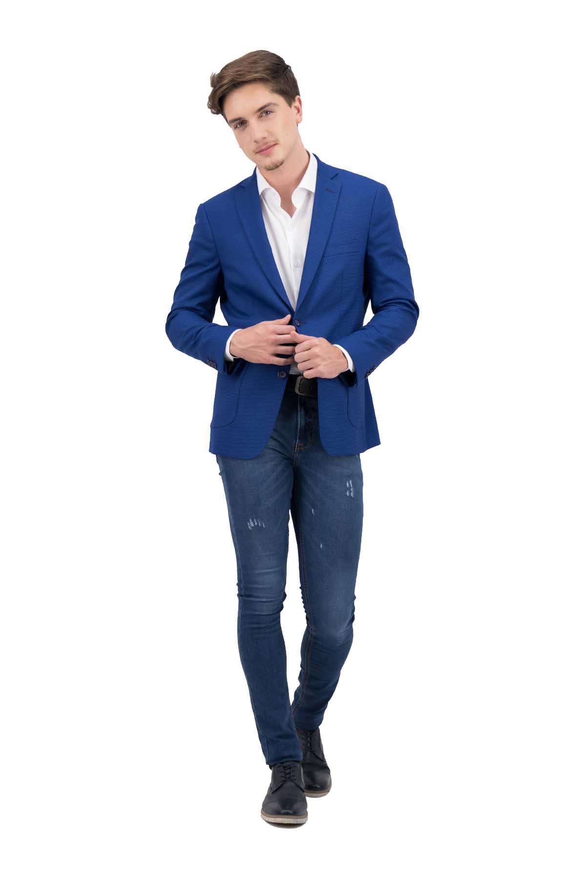 SACO SPORT AZUL REY SLIM FIT SONNETI UO image number 4