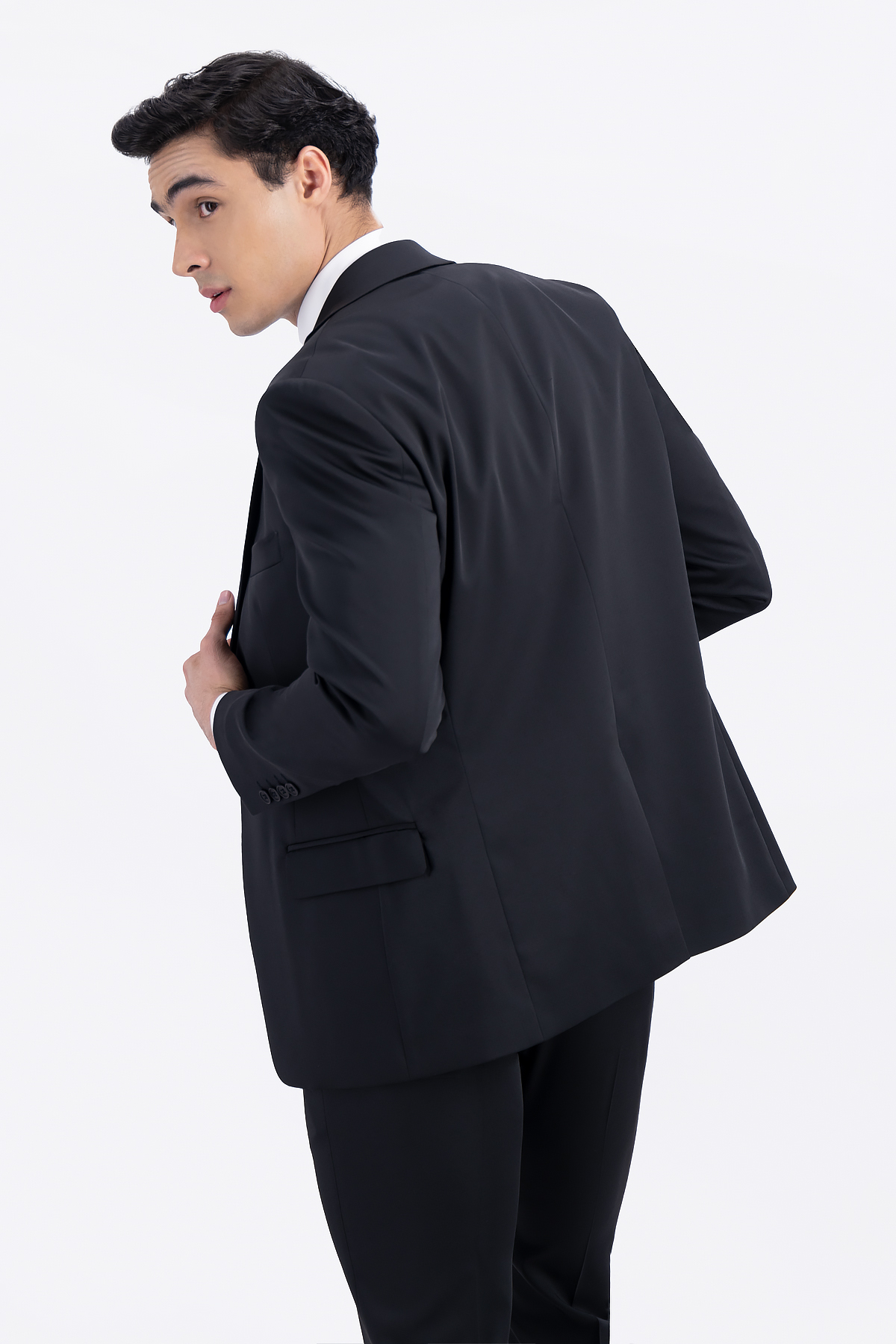 TRAJE TECNO SUIT NEGRO SLIM FIT LMENTAL image number 2