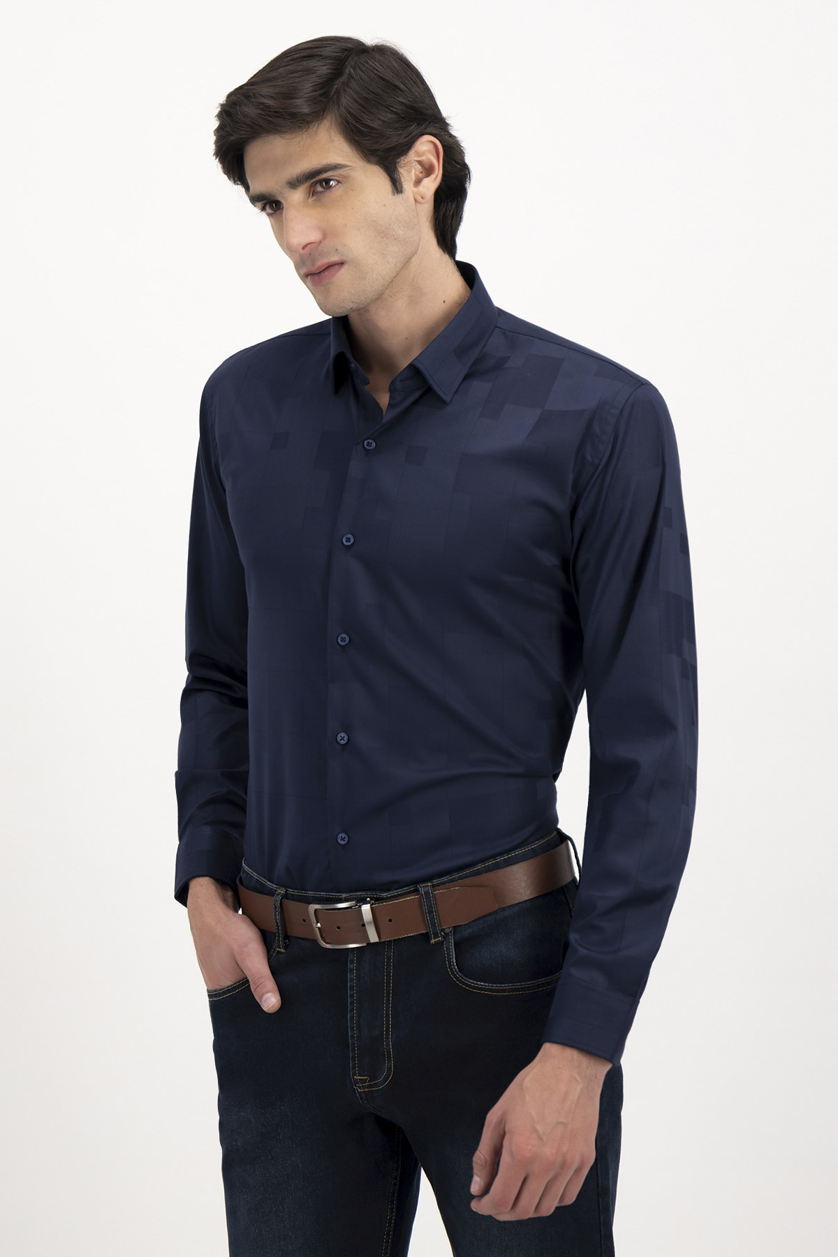 CAMISA FORMAL MILK TOUCH SLIM FIT LMENTAL image number 0