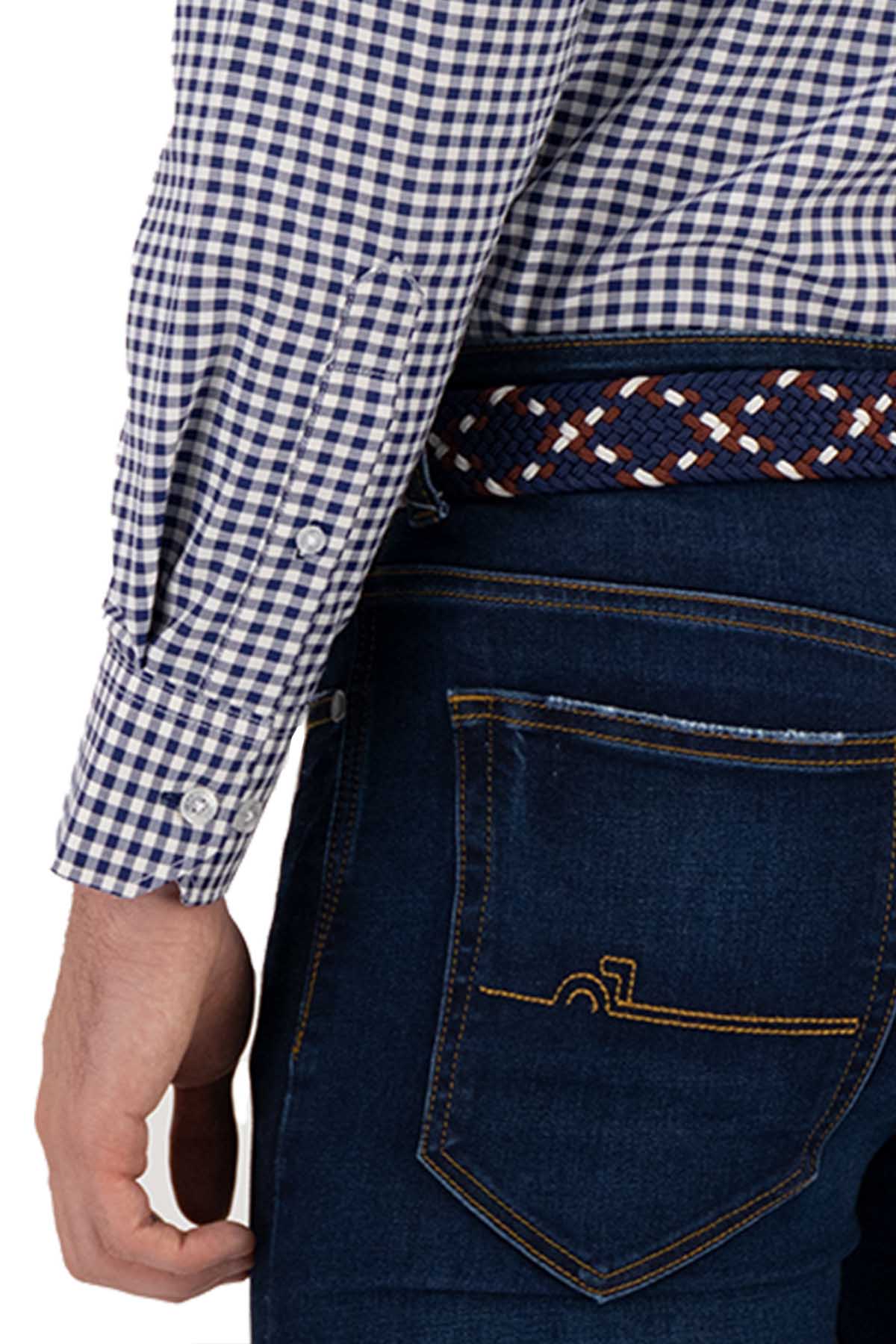 CAMISA CASUAL AZUL NAVY CONTEMPORARY FIT LAMBERTI image number 2