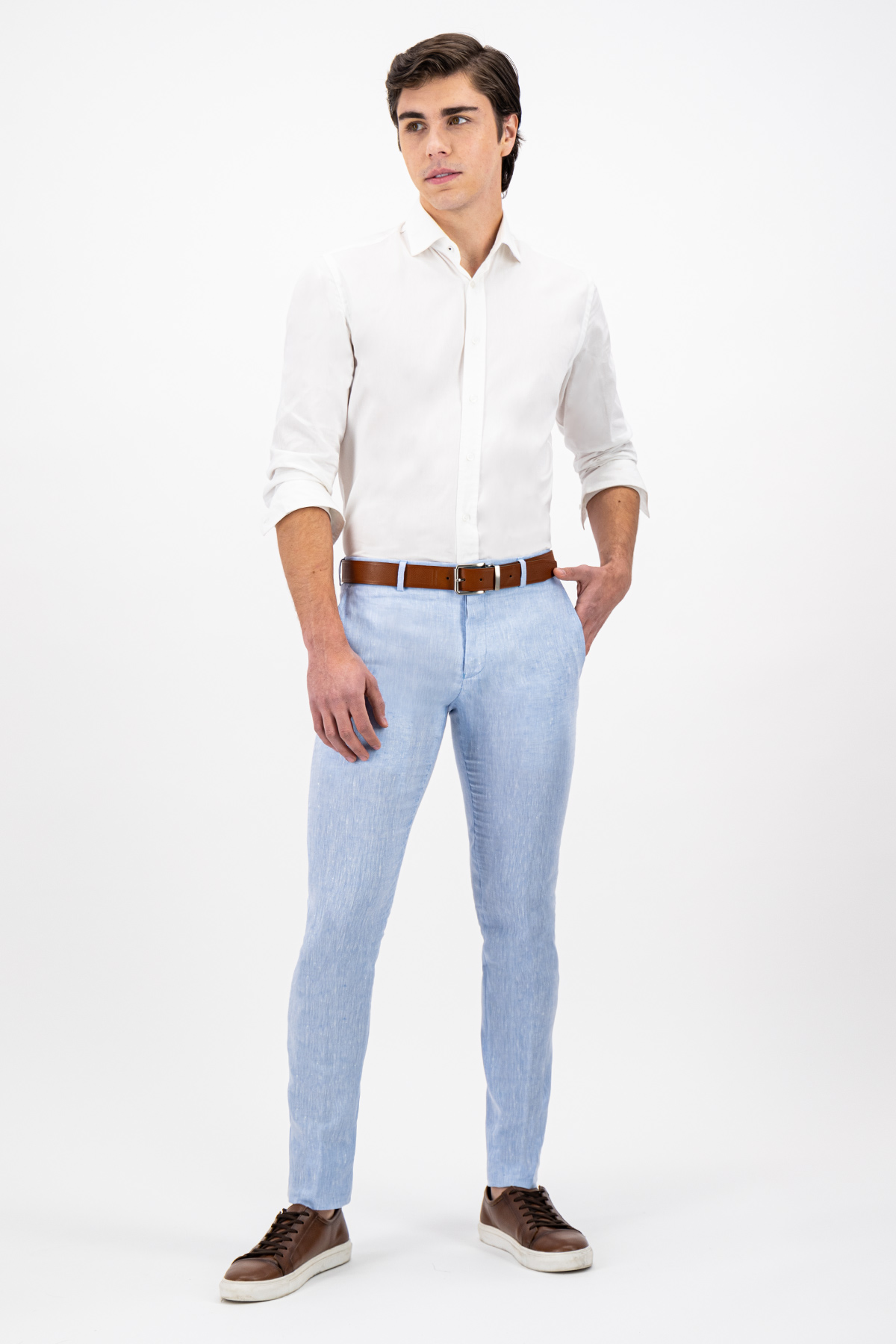 PANTALÓN SEPARATE AZUL CLARO SLIM FIT LMENTAL image number null