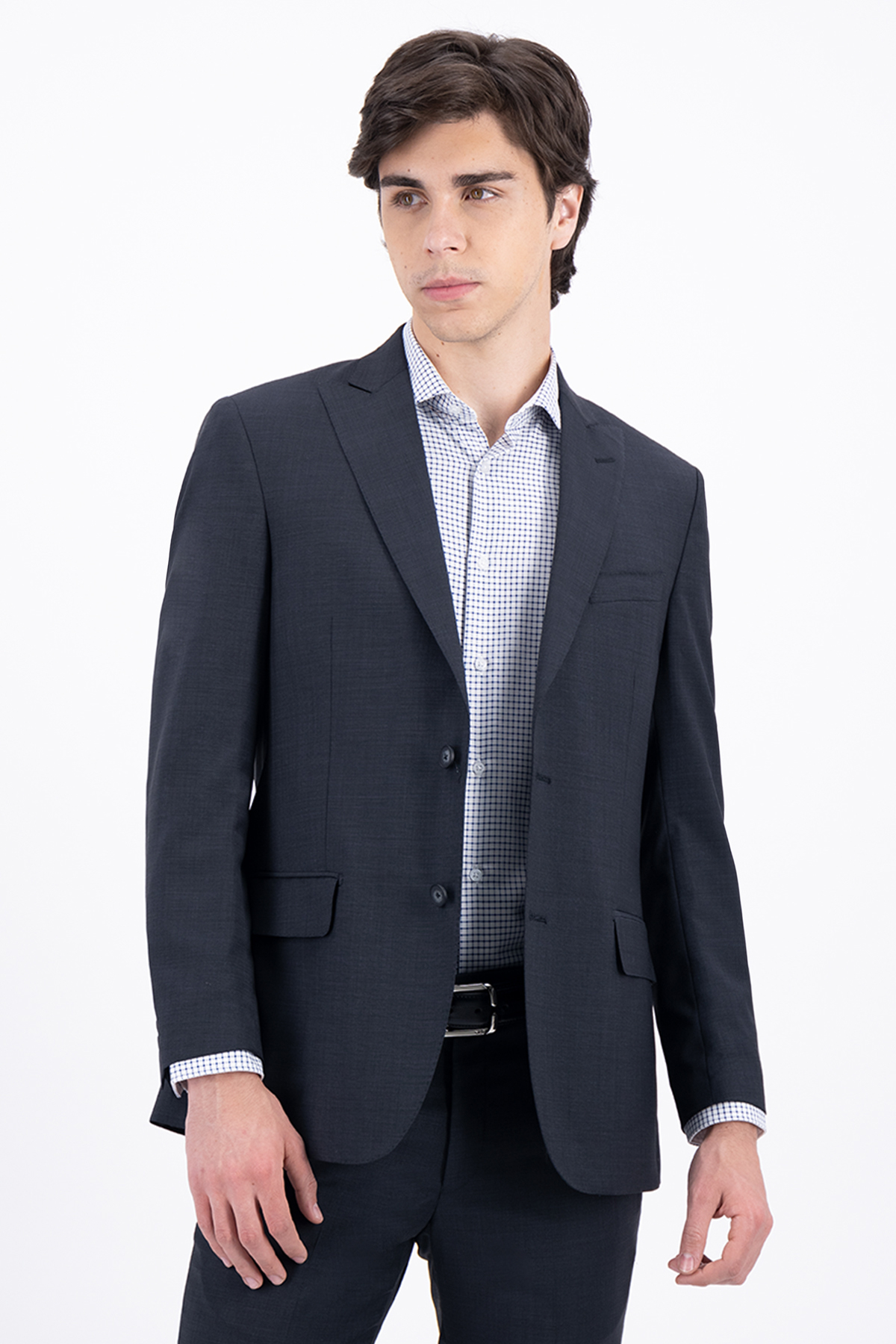 TRAJE GRIS OXFORD CONTEMPORARY FIT LAMBERTI image number 1