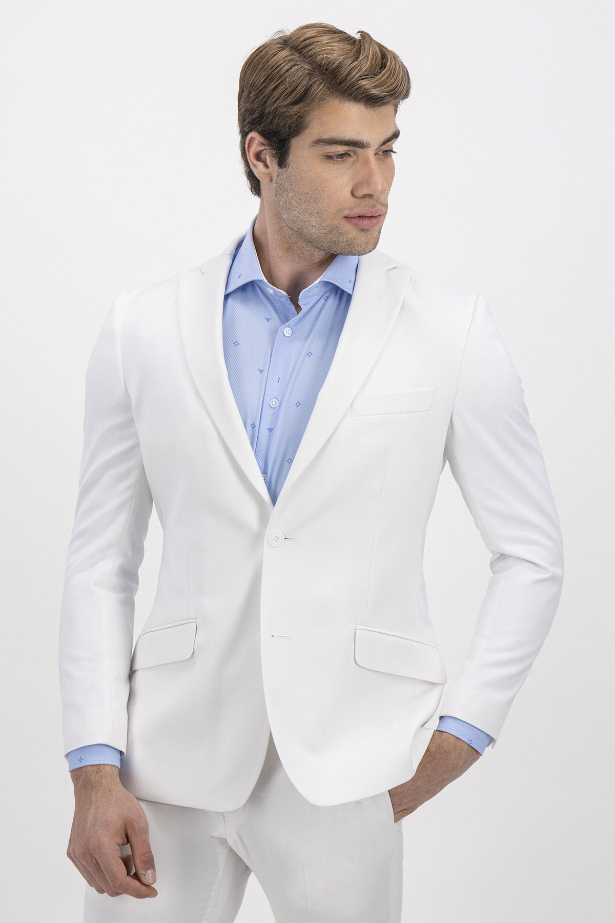 SACO SEPARATE BLANCO SLIM FIT LMENTAL image number 1