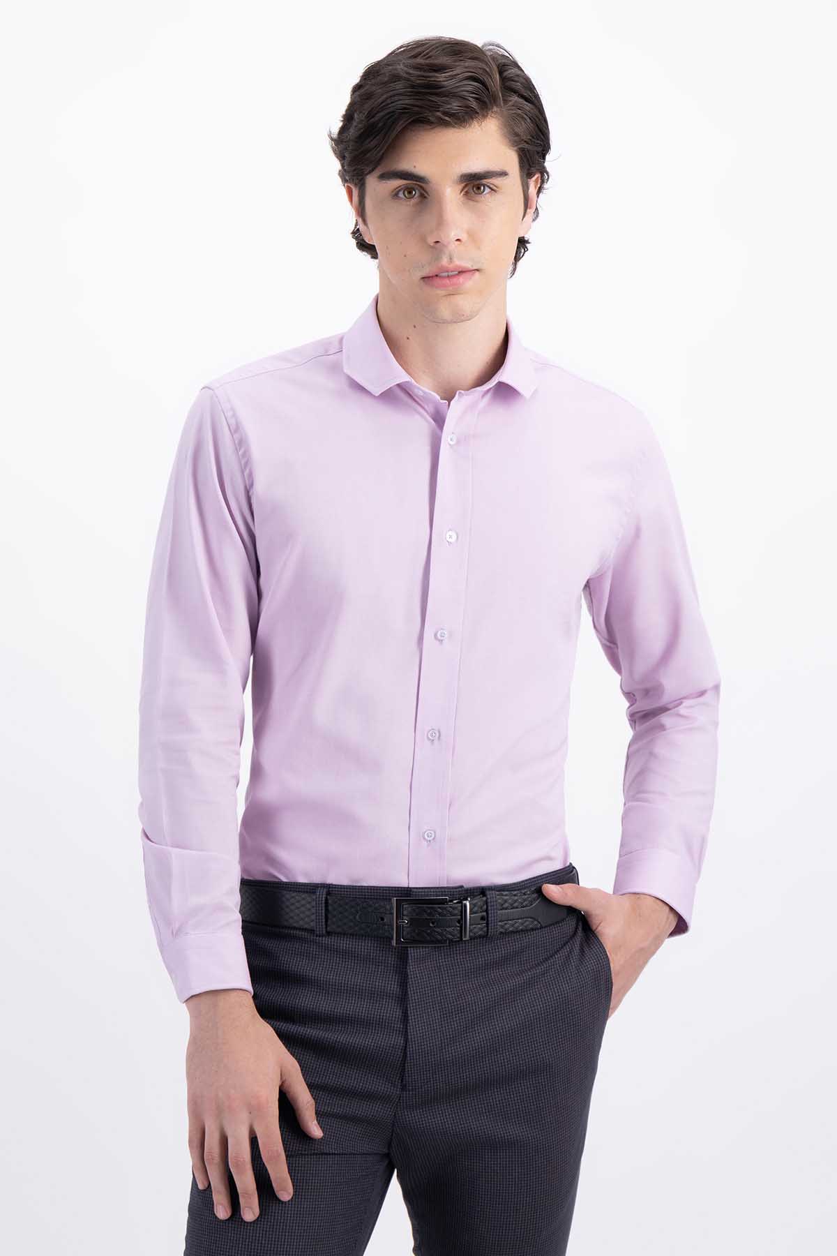 CAMISA LILA SLIM FIT LMENTAL image number 1