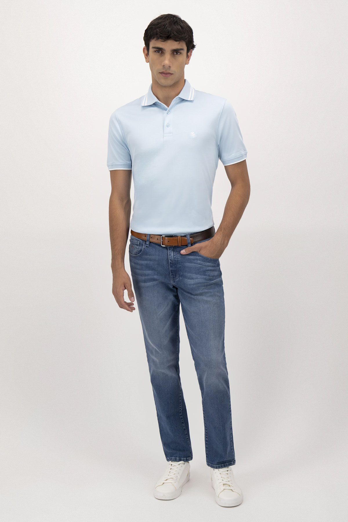 Playera Polo Contemporary Fit Lamberti image number 3