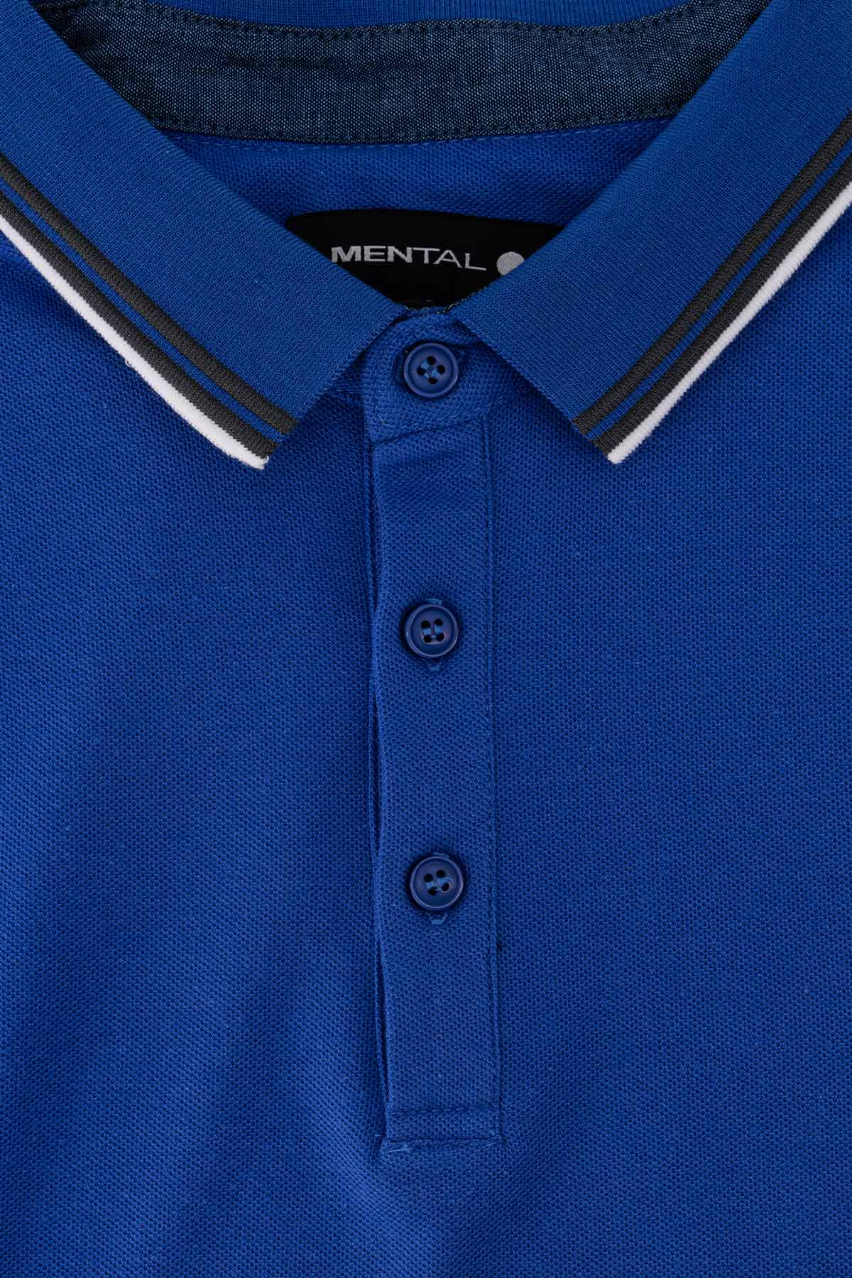 PLAYERA POLO AZUL ROYAL SLIM FIT LMENTAL image number 3