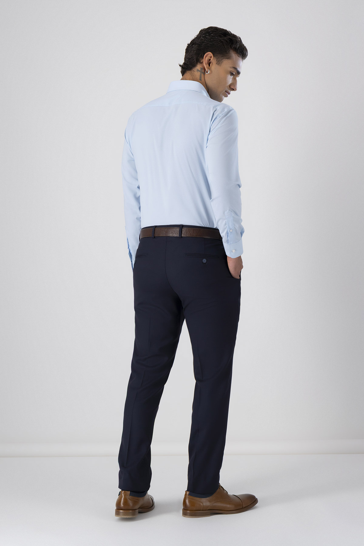 Pantalón Fresco Di Lana Slim Fit Lamberti