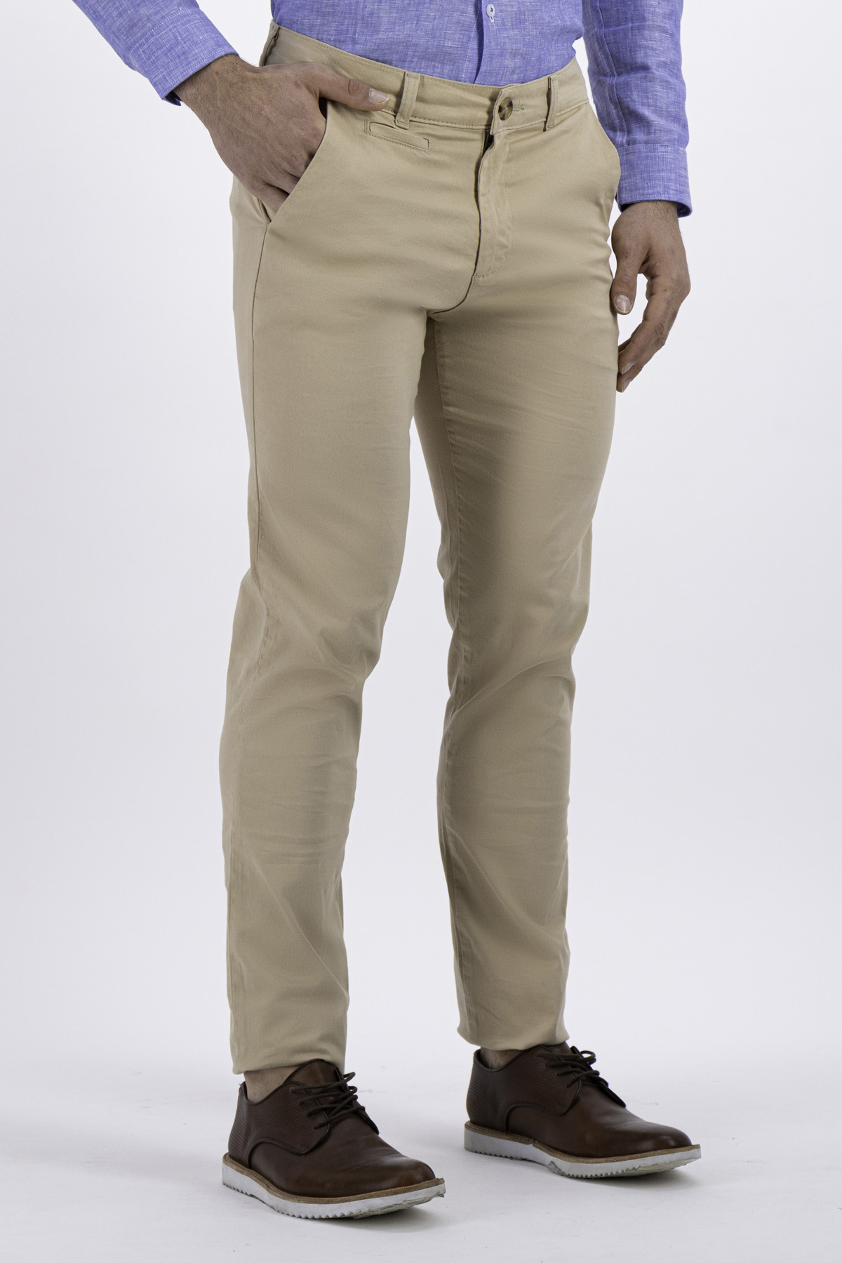 PANTALÓN CASUAL BEIGE SLIM FIT LMENTAL