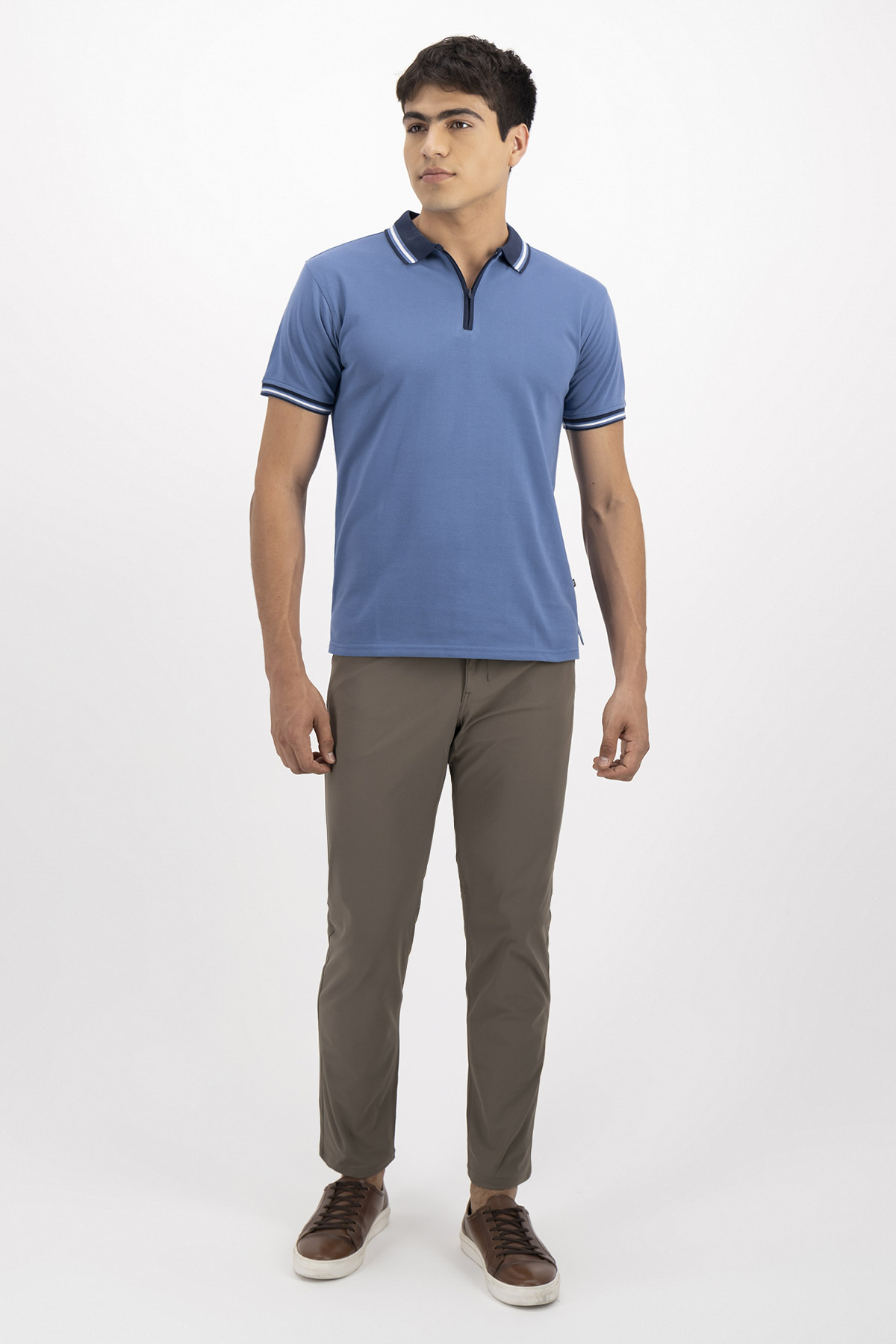 PLAYERA TIPO POLO CASUAL SLIM FIT LMENTAL image number 3