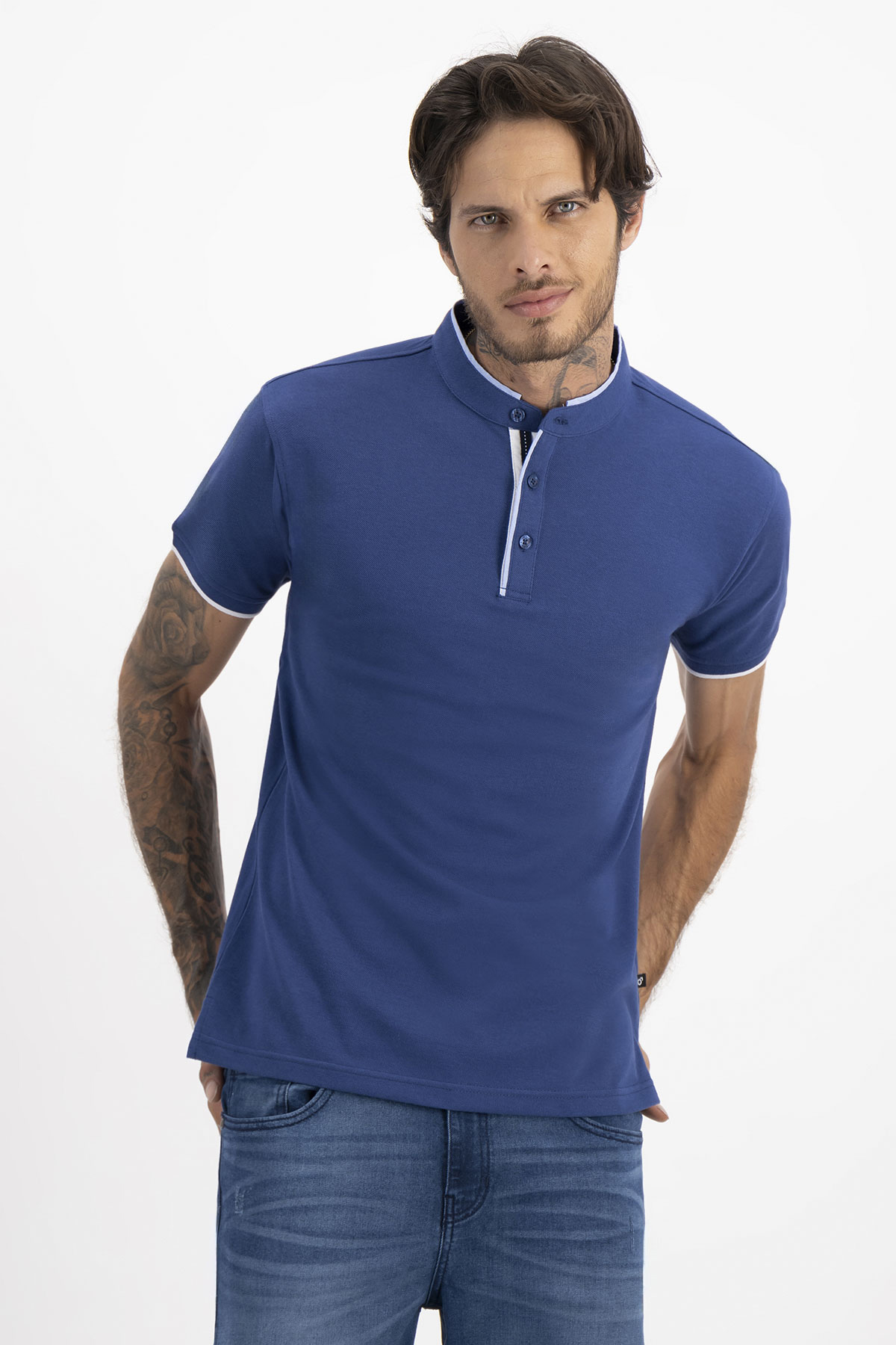 PLAYERA TIPO POLO SLIM FIT LMENTAL image number 0