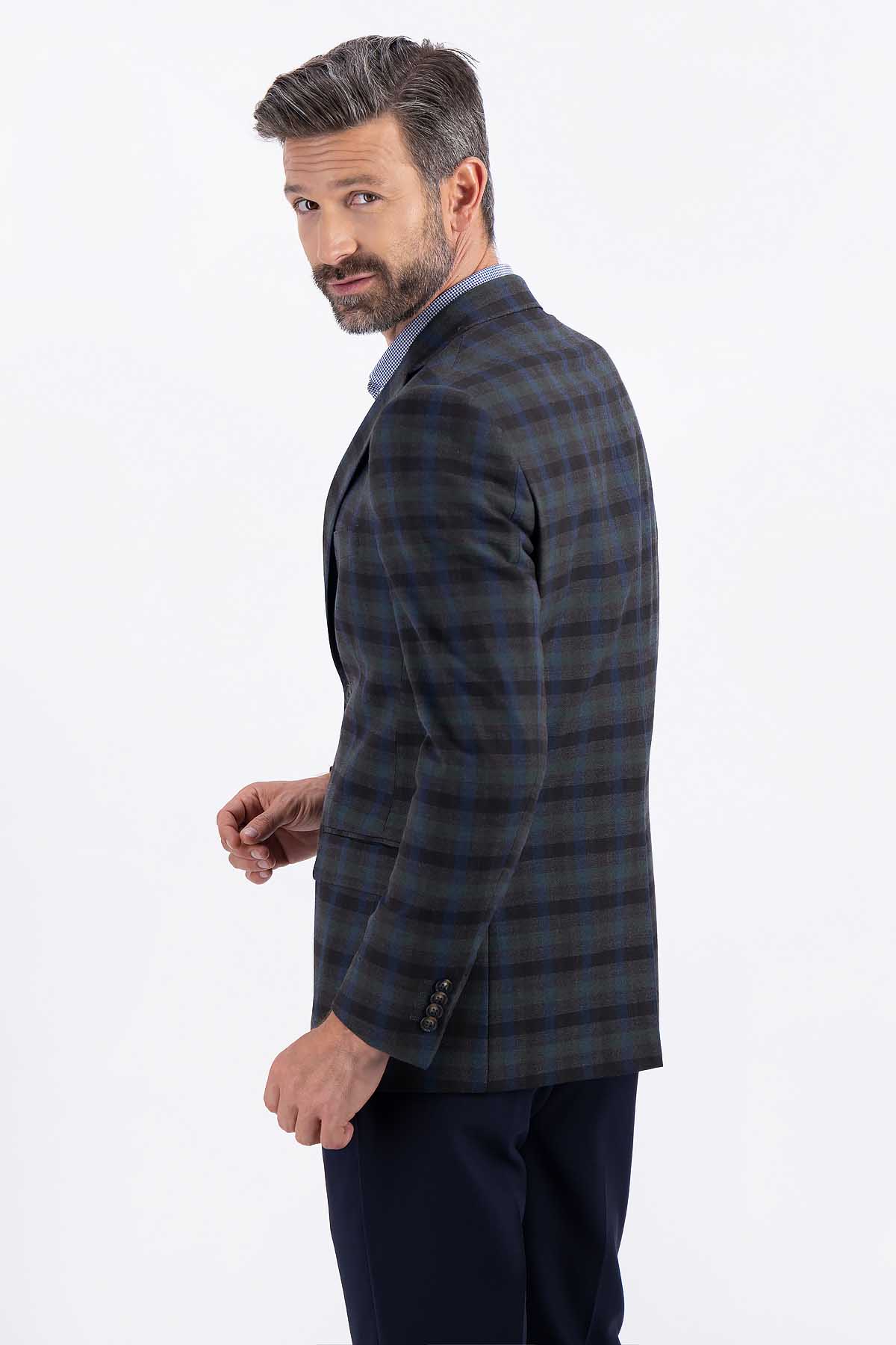 SACO CASUAL GRIS OXFORD SLIM FIT LAMBERTI image number 2