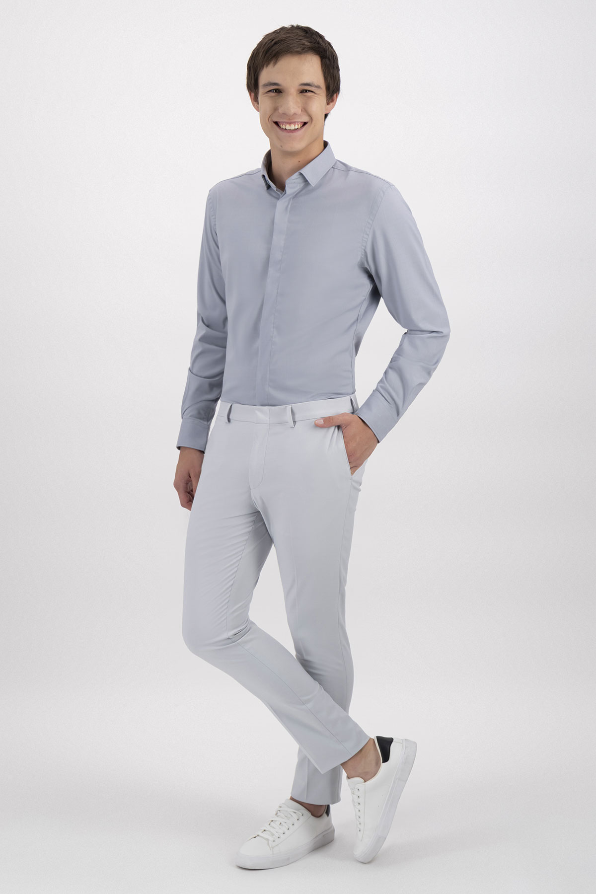 Camisa Formal Milk Touch Skinny Fit