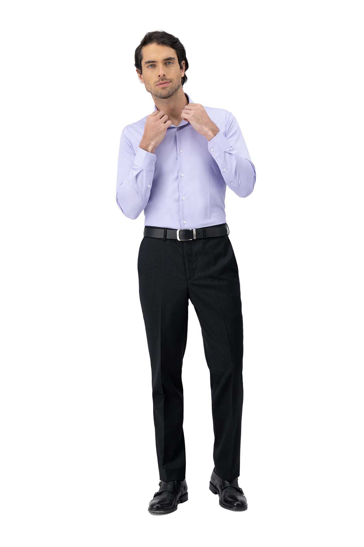 PANTALON VESTIR GRIS OXFORD LAMBERTI image number 4