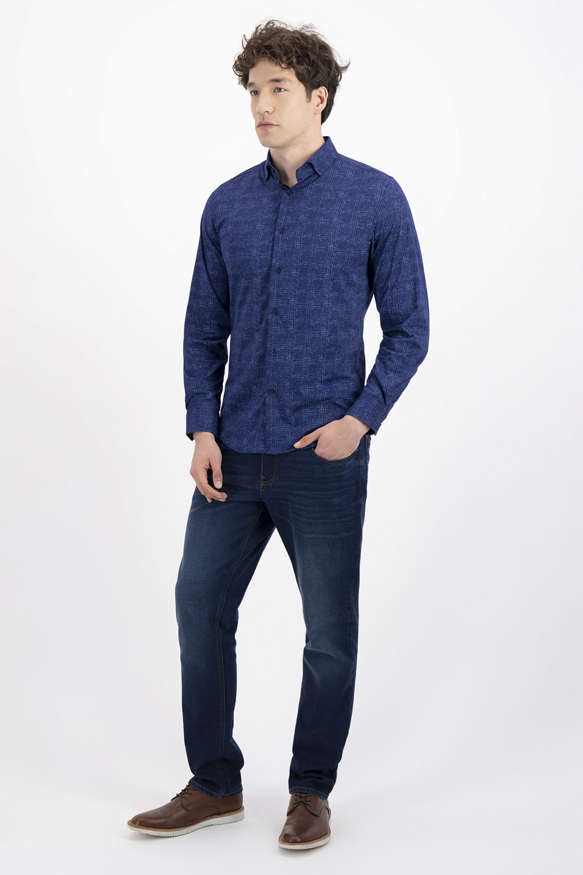 CAMISA FORMAL BAMBOO FIBER SKINNY FIT LMENTAL image number 3