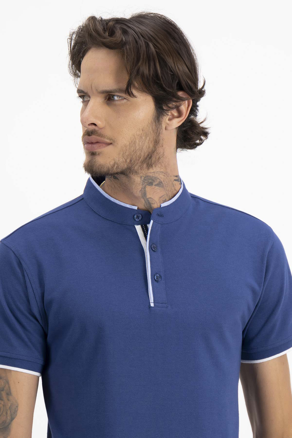 PLAYERA TIPO POLO SLIM FIT LMENTAL image number 1