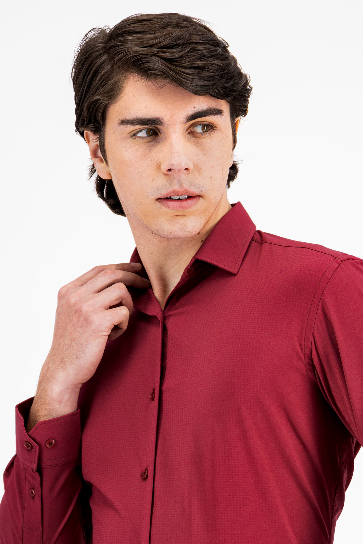 Camisa rojo quemado deals