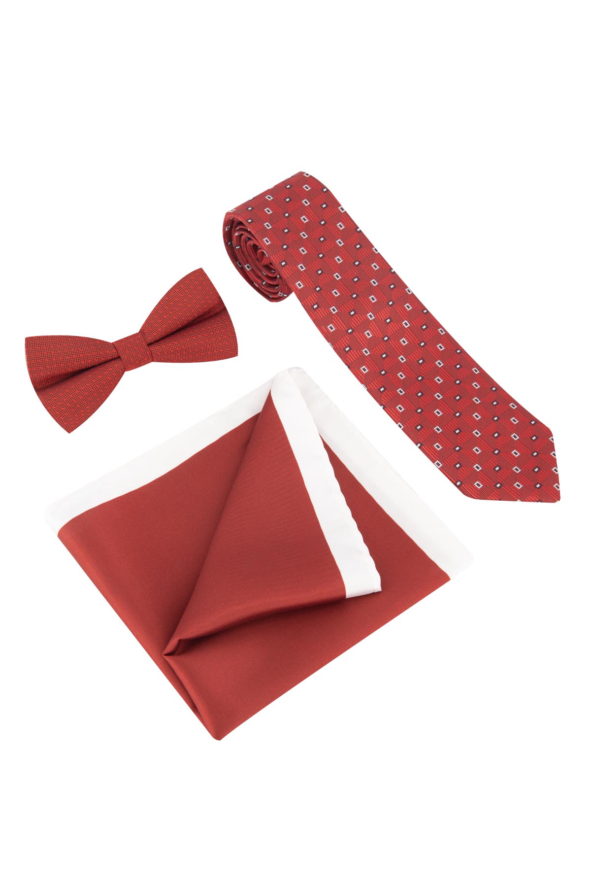 KIT CORBATA COLOR VINO MENS FASHION image number 1