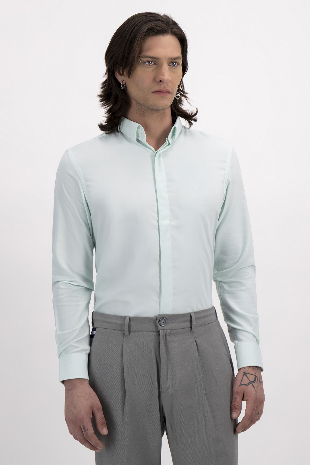 CAMISA FORMAL BAMBOO FIBER SKINNY FIT LMENTAL
