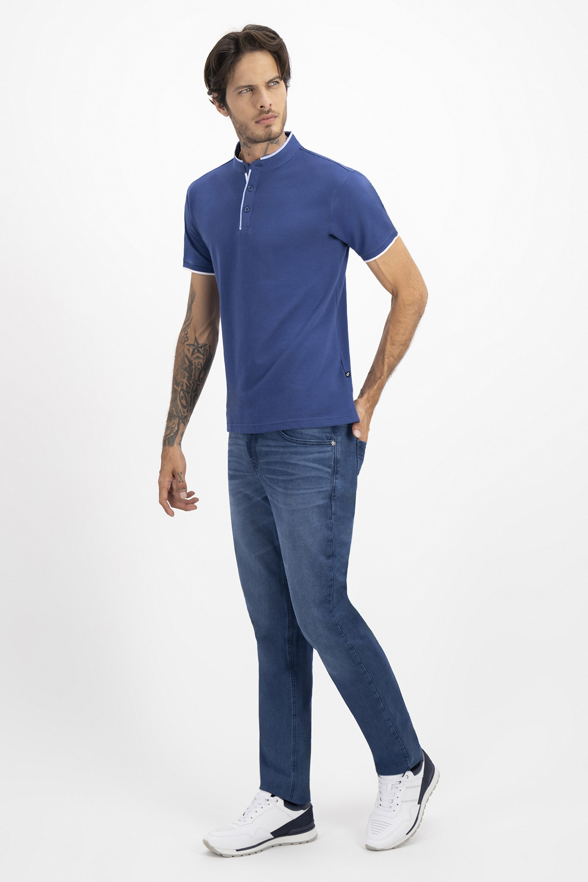 PLAYERA TIPO POLO SLIM FIT LMENTAL image number 2