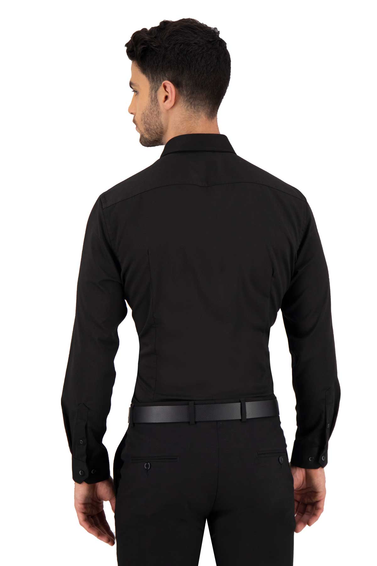 CAMISA VESTIR BAMBOO FIBER NEGRA SLIM FIT LMENTAL image number 2