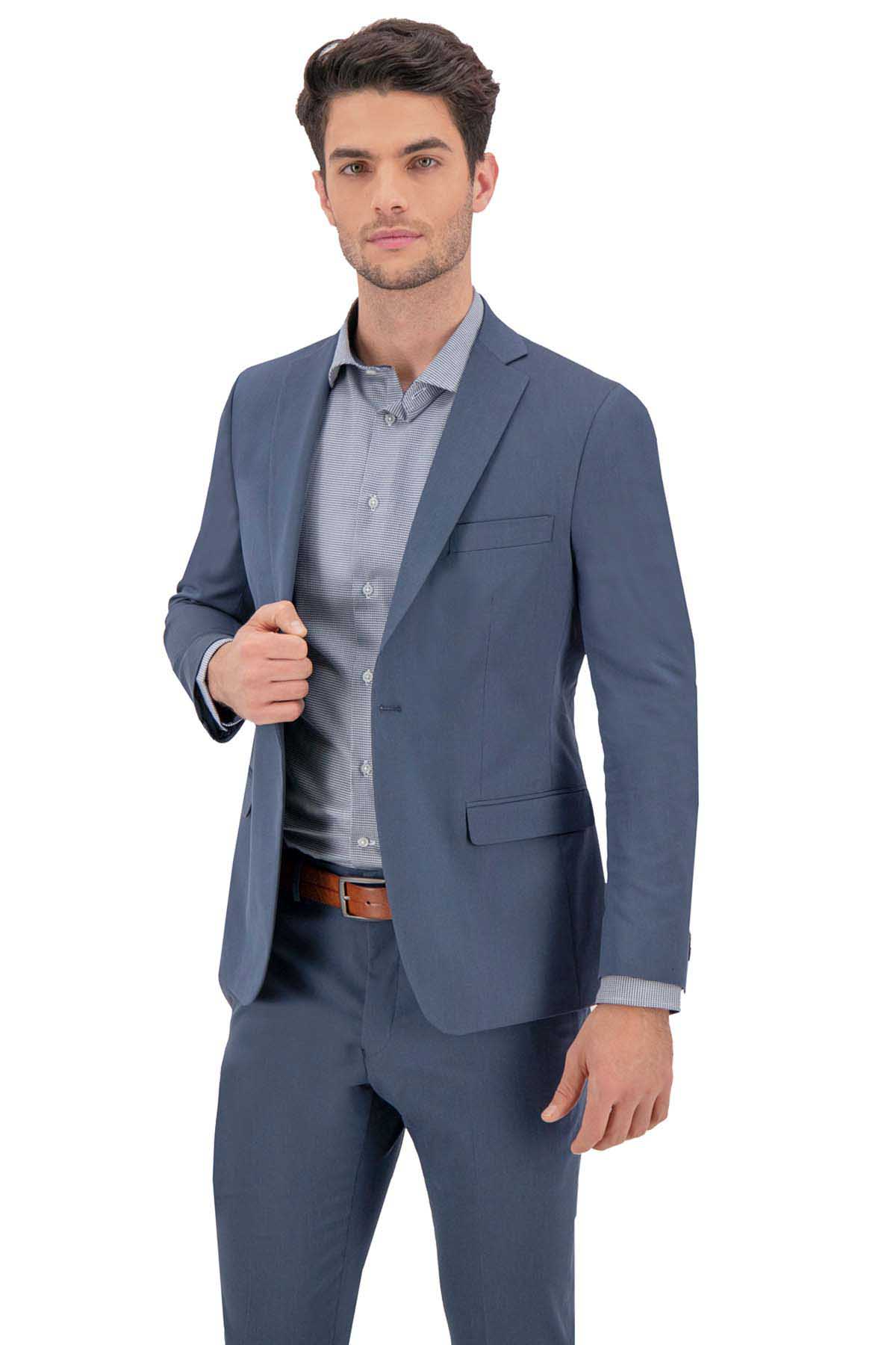 Saco de vestir azul deals