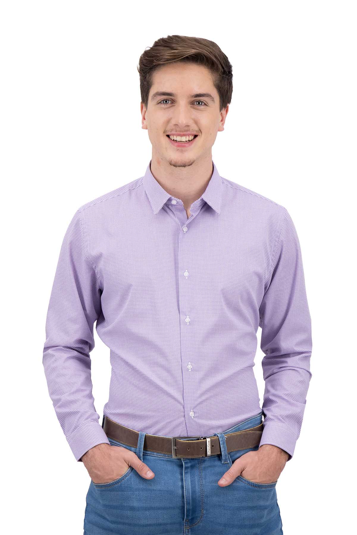CAMISA VESTIR LILA SLIM FIT LMENTAL image number 0