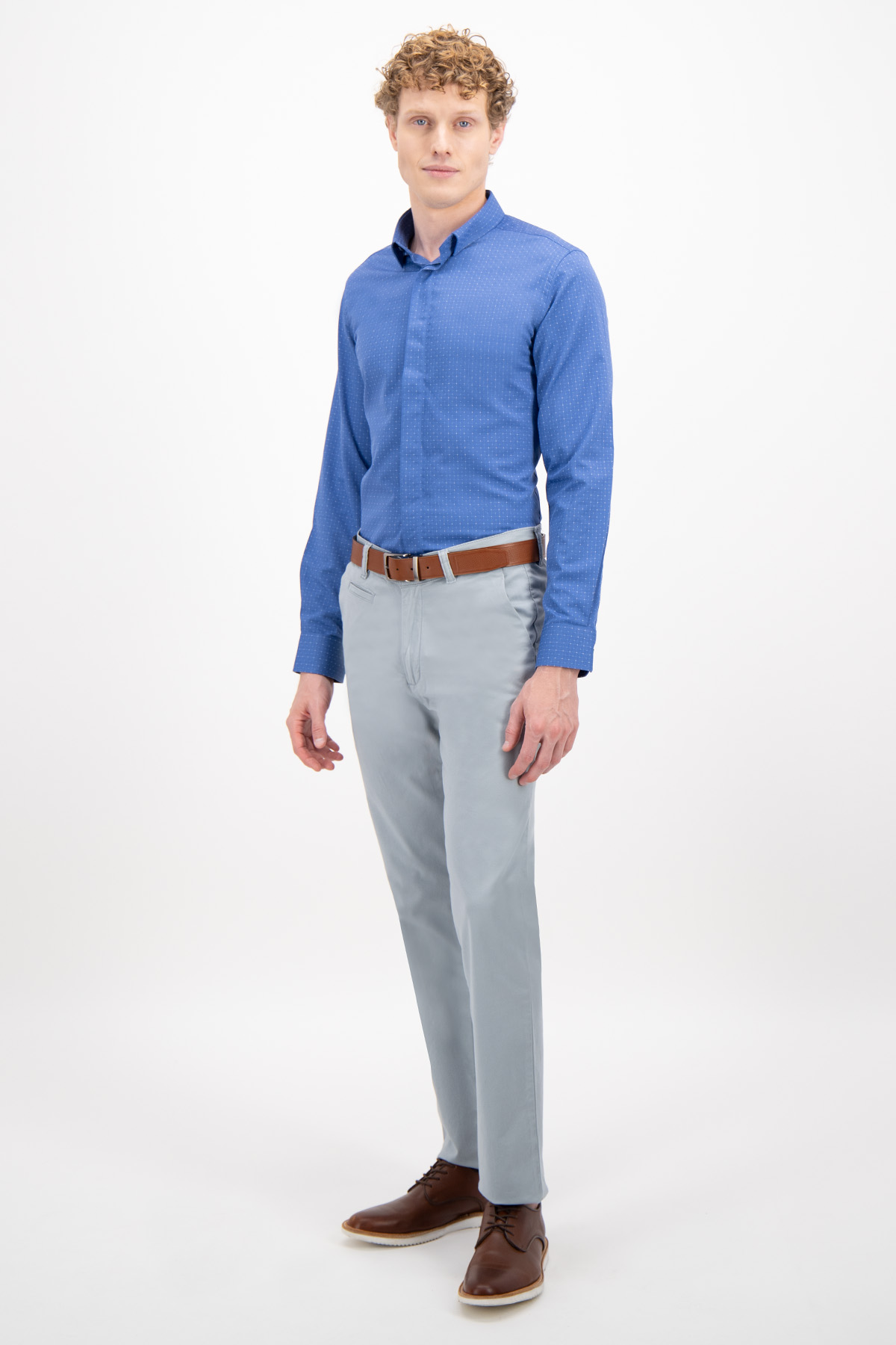 CAMISA FORMAL BAMBOO FIBER SKINNY FIT LMENTAL image number 3