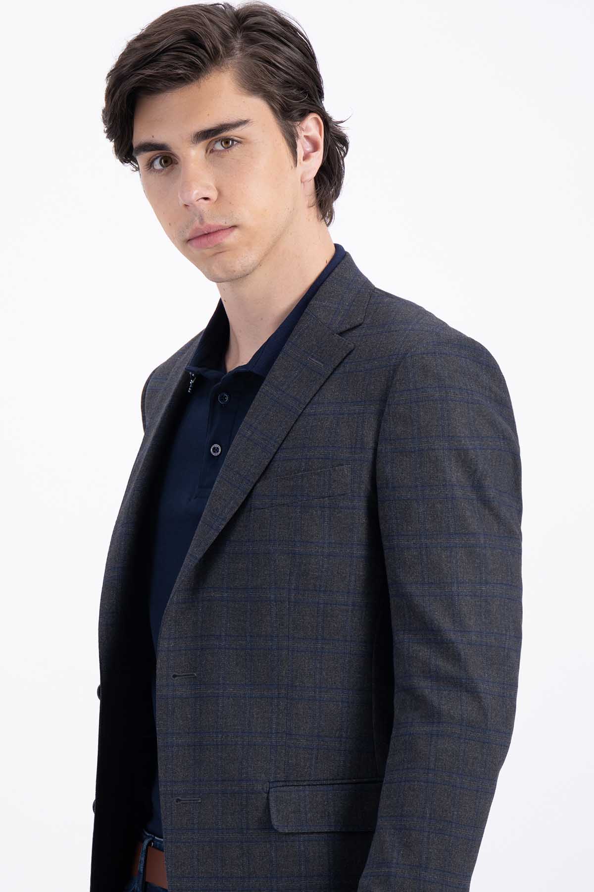 SACO CASUAL GRIS OXFORD SLIM FIT LAMBERTI image number 1