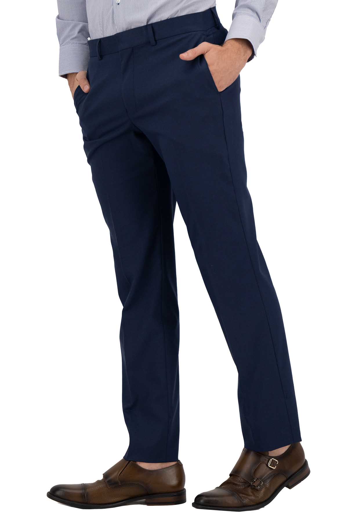PANTALÓN VESTIR AZUL NAVY MODERN FIT SONNETI UO image number 1