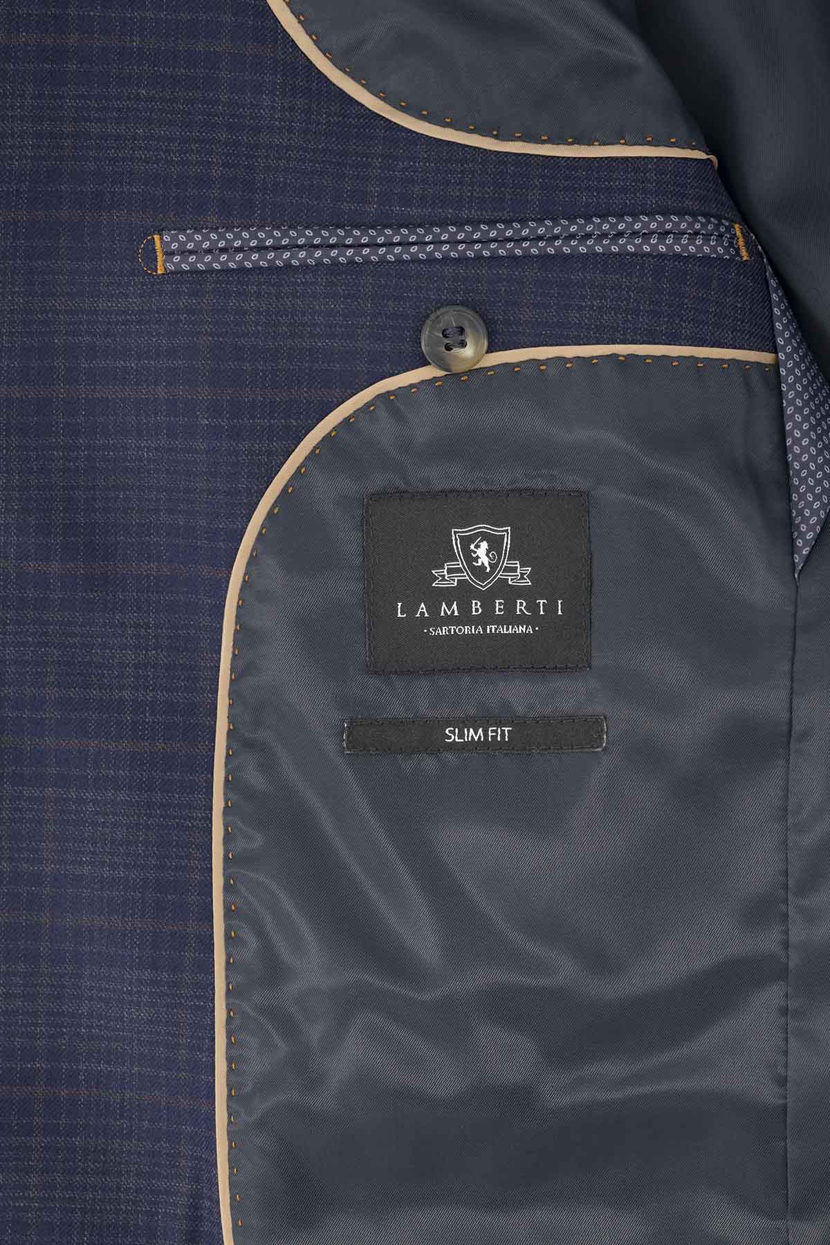SACO CASUAL FRESCO DI LANA SLIM FIT LAMBERTI image number 4