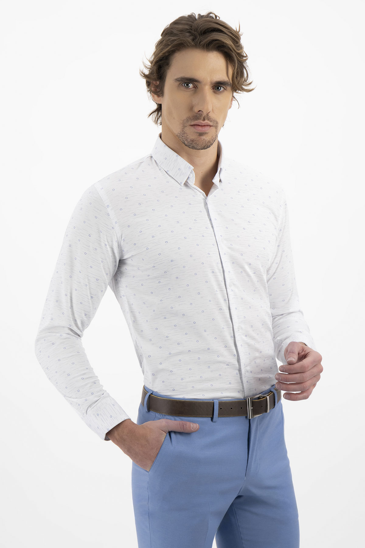 CAMISA FORMAL BAMBOO FIBER SLIM FIT LMENTAL