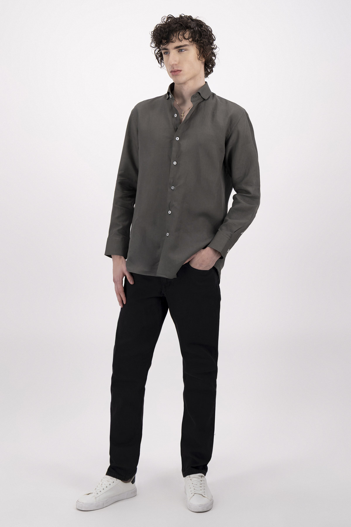 CAMISA CASUAL CONTEMPORARY FIT LAMBERTI image number 3
