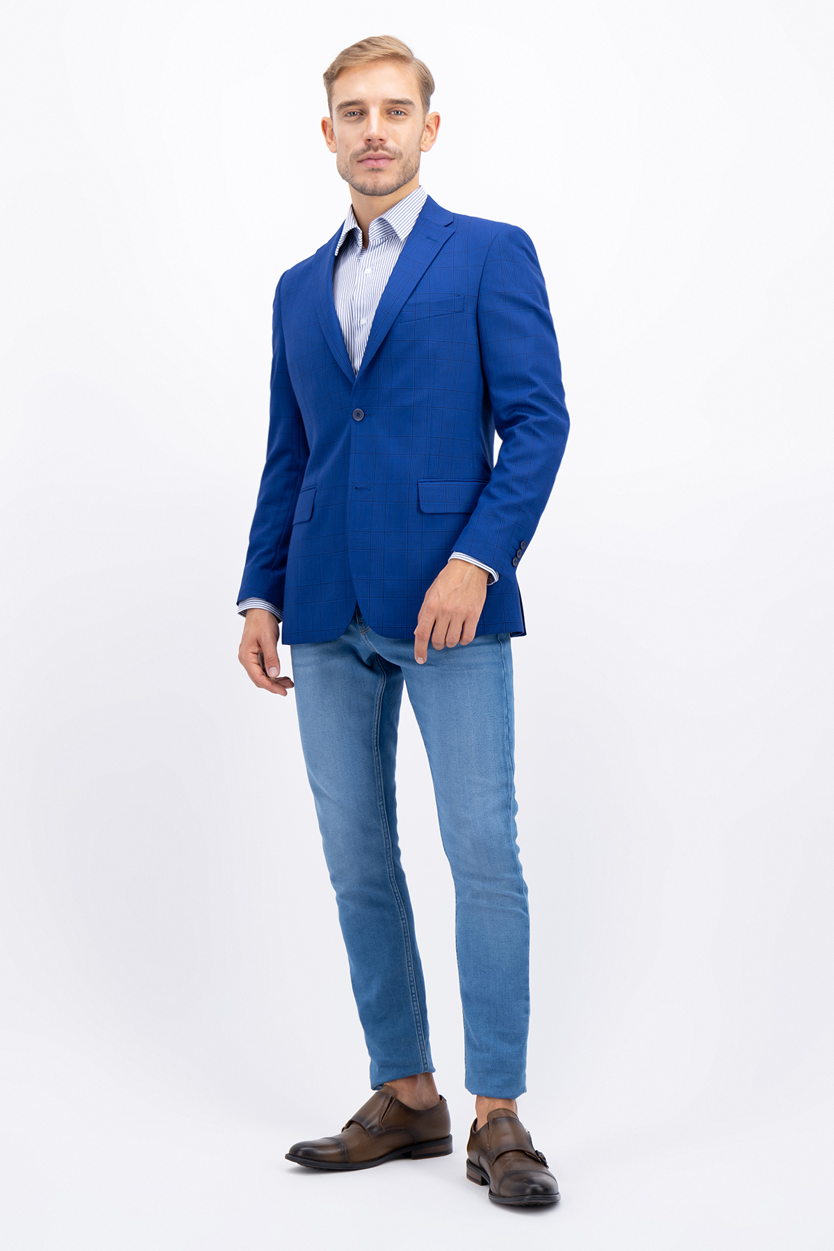 SACO CASUAL AZUL REY CONTEMPORARY FIT SONNETI image number 0