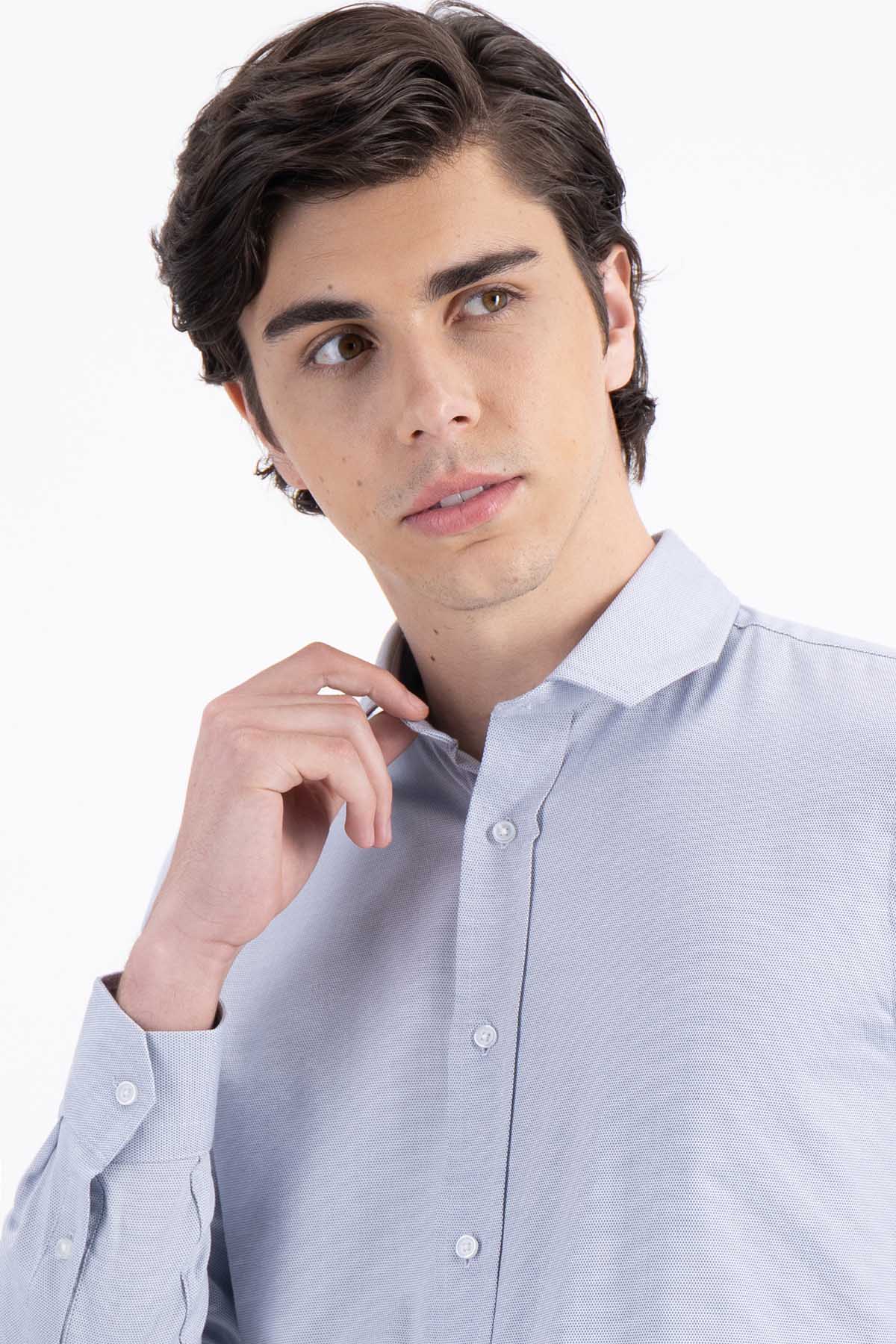 CAMISA GRIS CLARO SLIM FIT LMENTAL image number 2