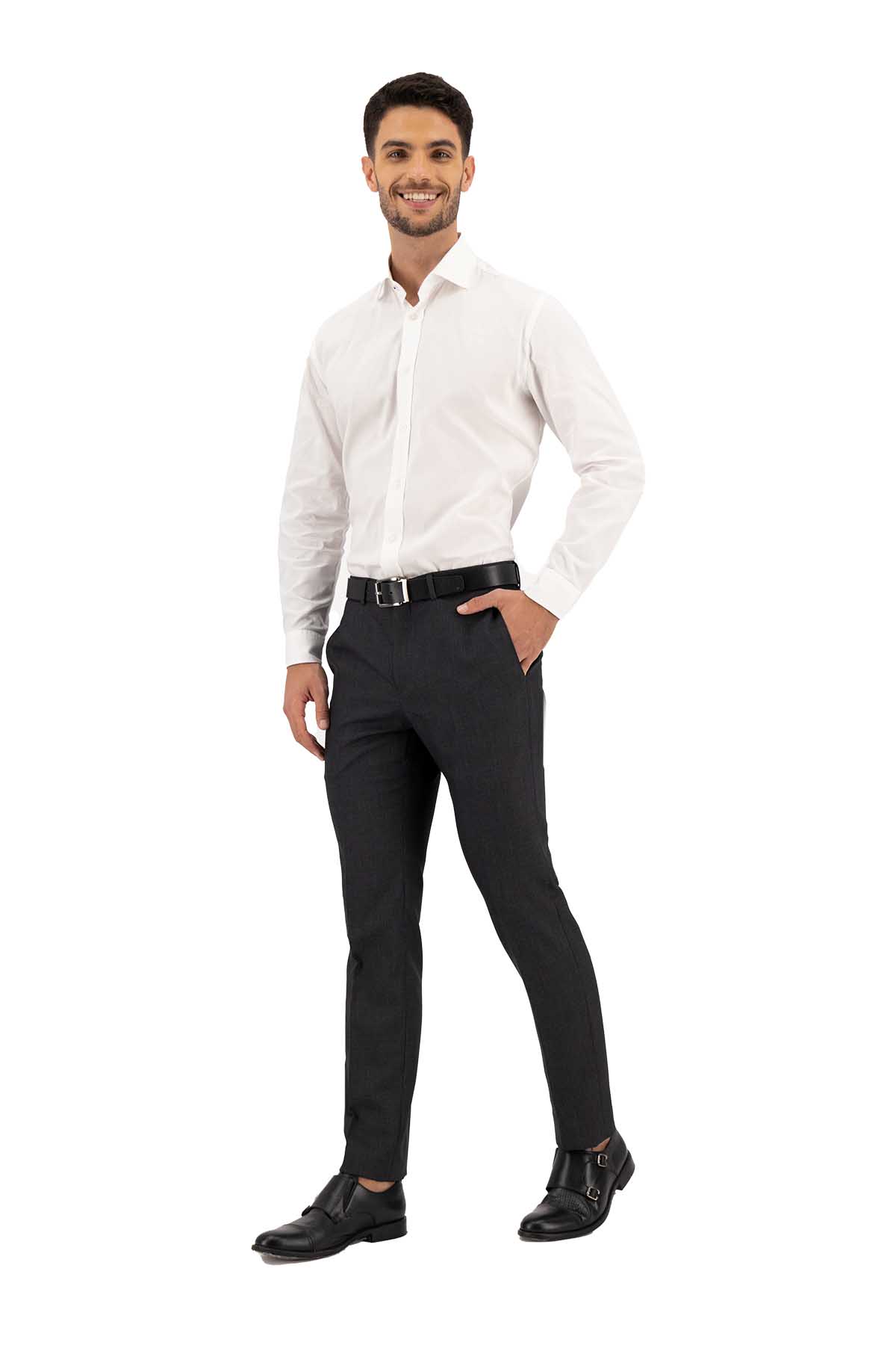 PANTALÓN VESTIR GRIS OXFORD MODERN FIT SONNETI image number 4