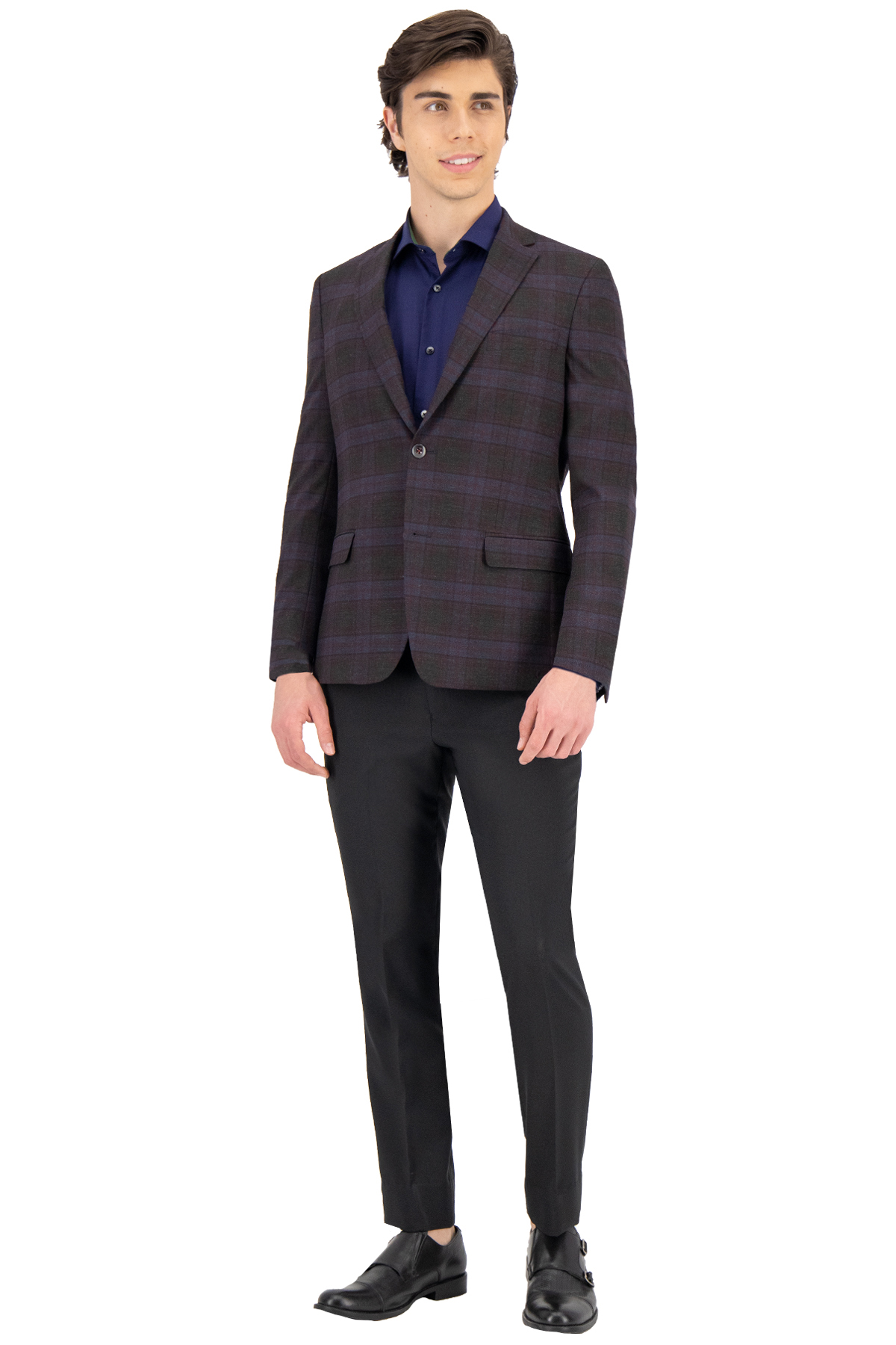 SACO SPORT AZUL MARINO SLIM FIT LAMBERTI image number 4