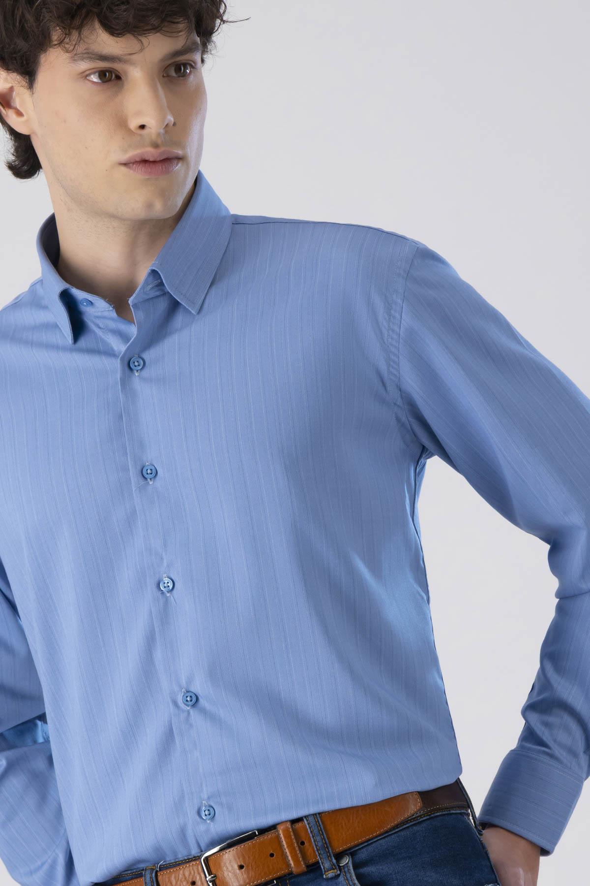 Camisa Formal Milk Touch Slim Fit Lmental image number 4