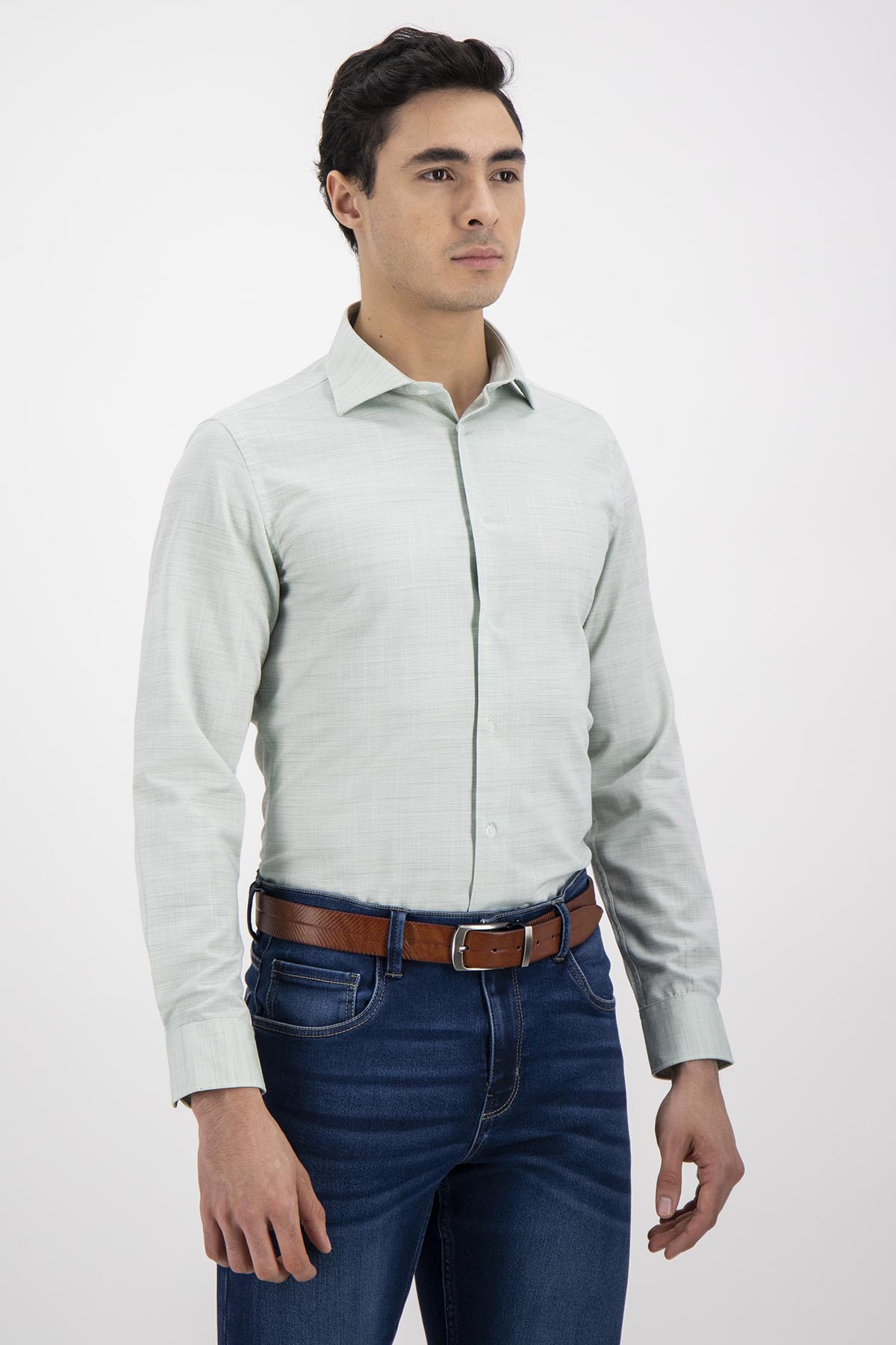CAMISA VESTIR BAMBOO FIBER SKINNY FIT LMENTAL image number 2