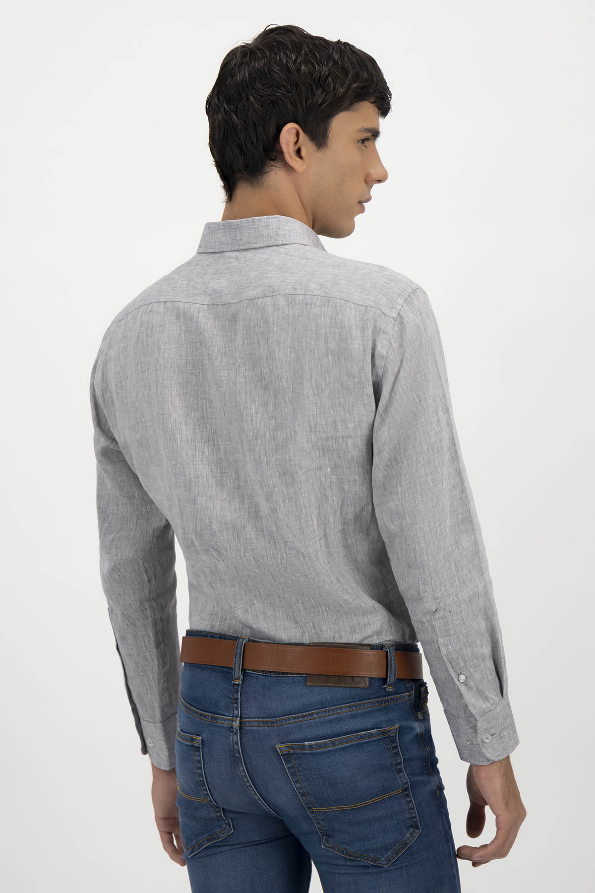 Camisa Casual Linen Contemporary Fit Lamberti