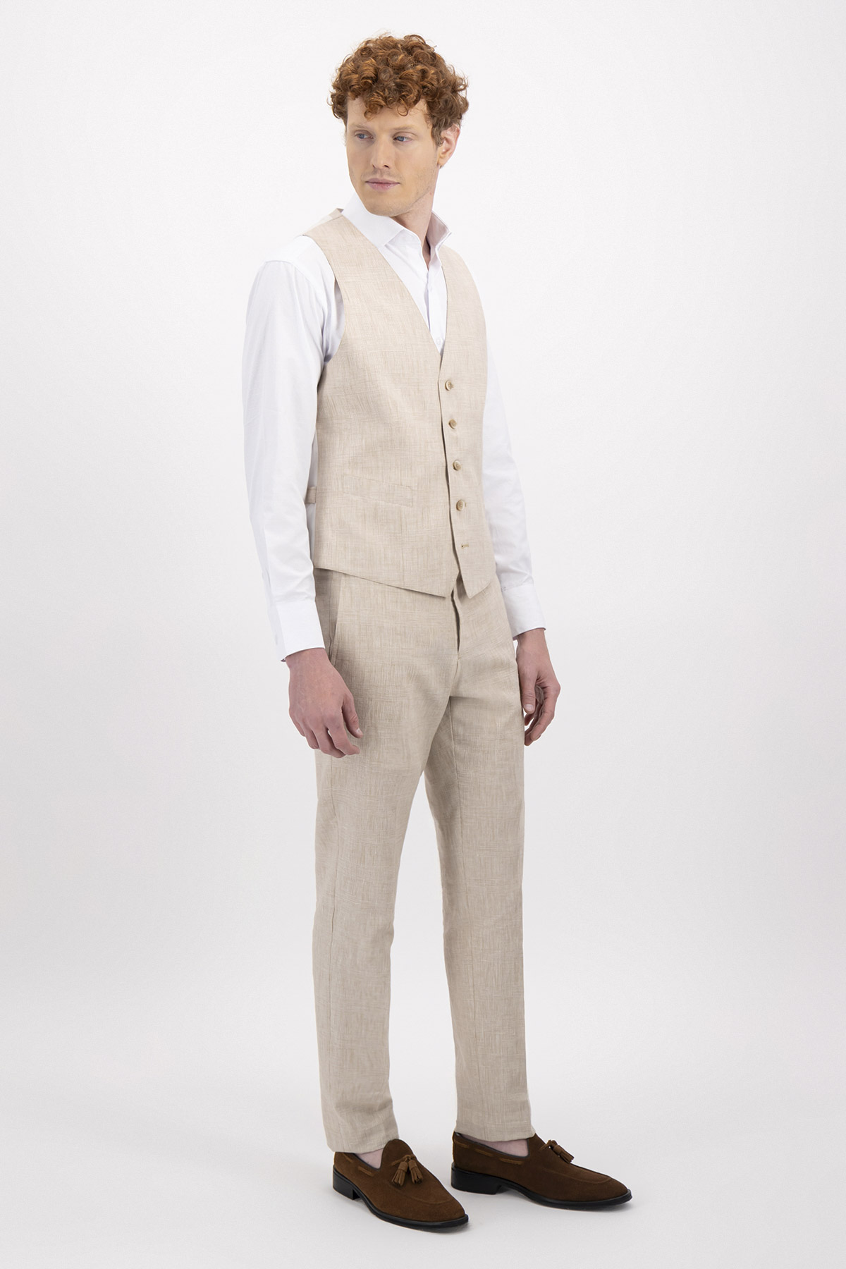 Chaleco Vestir Caballero Formal Slim Fit Lino Lmental image number 3