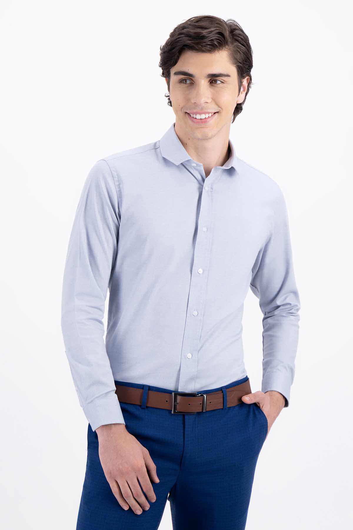 CAMISA GRIS CLARO SLIM FIT LMENTAL image number 1