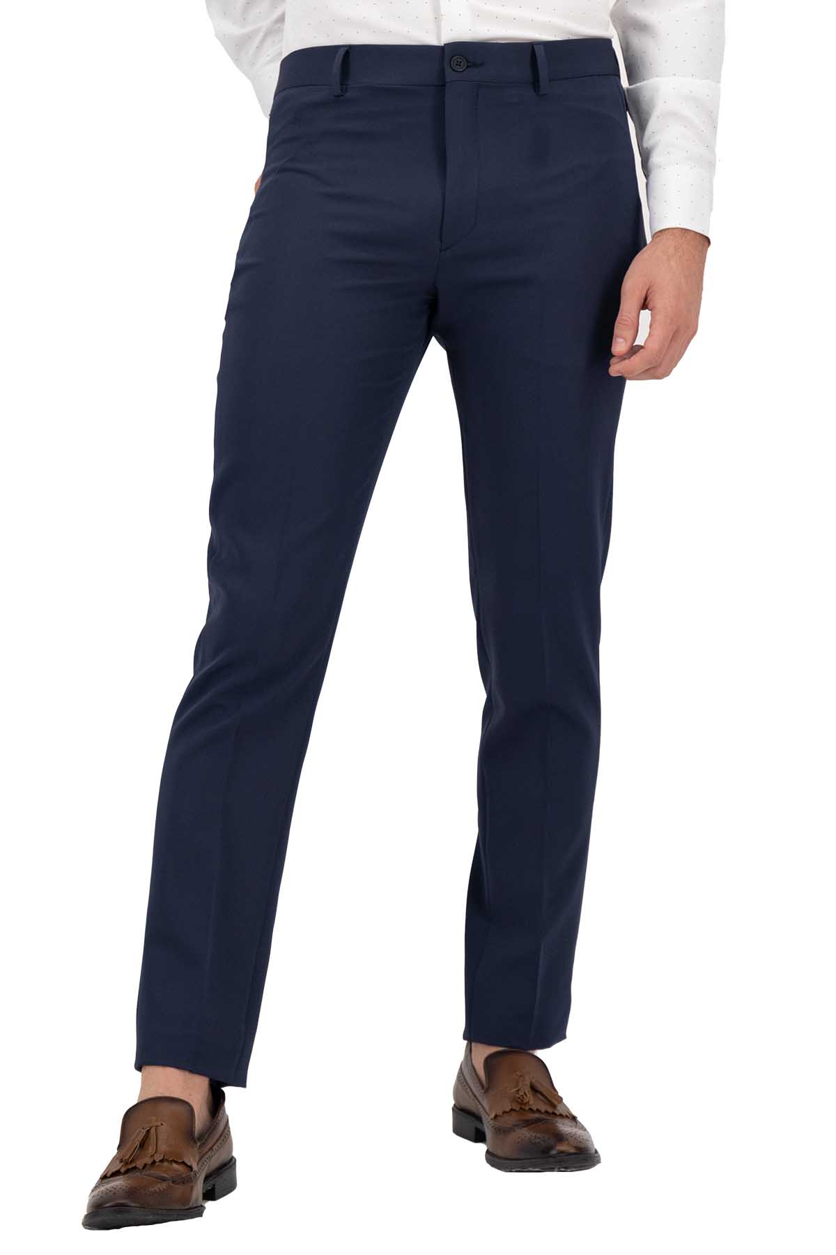 PANTALÓN VESTIR AZUL MARINO SLIM FIT LMENTAL image number 0
