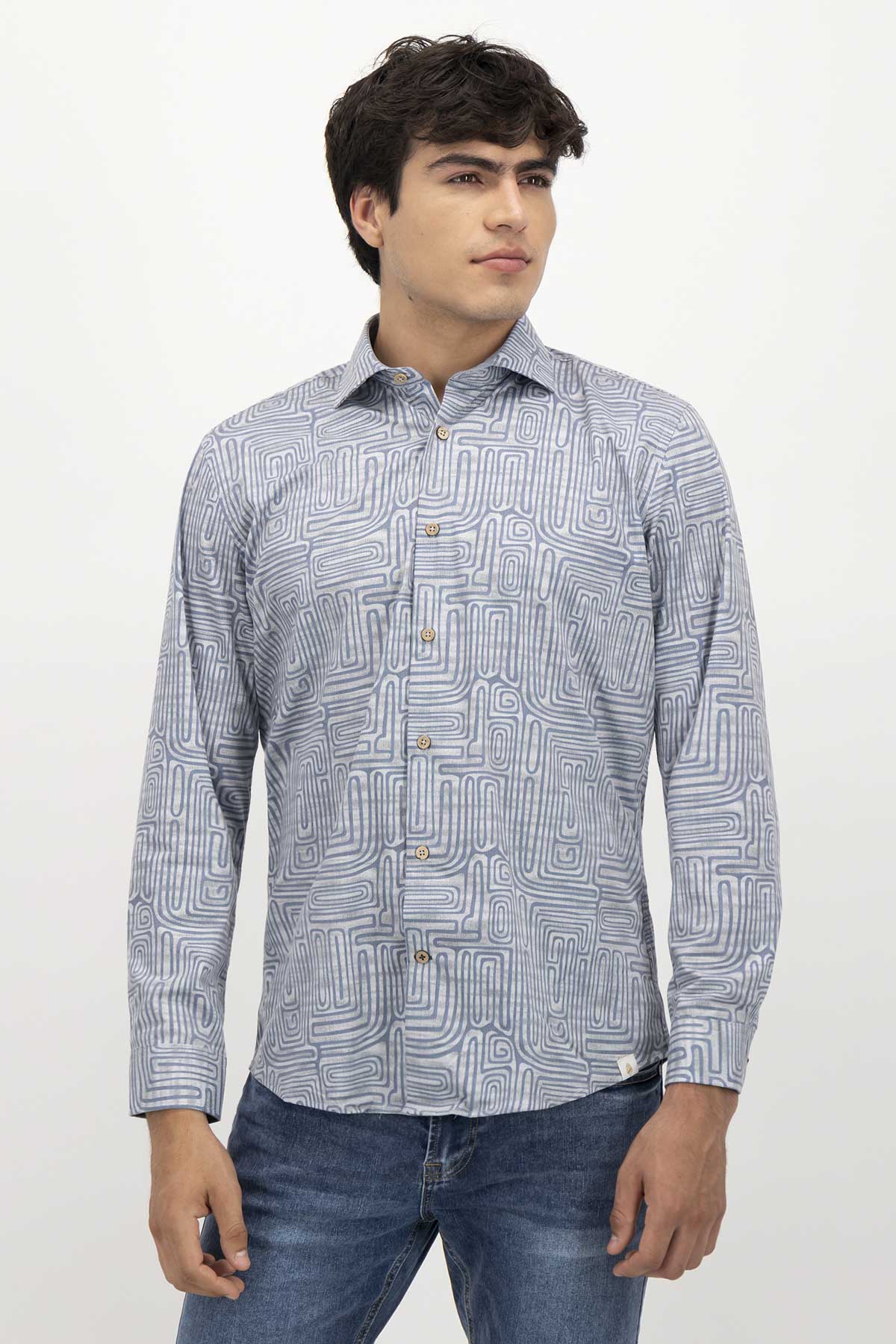 CAMISA CASUAL TLAOLLI SLIM FIT MENS FASHION