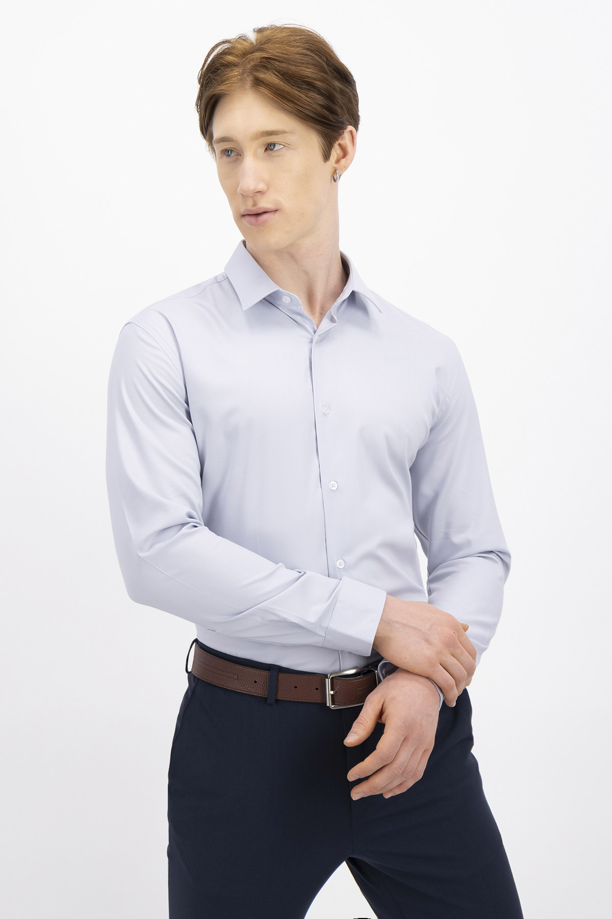CAMISA FORMAL BAMBOO FIBER VERDE SLIM FIT LMENTAL
