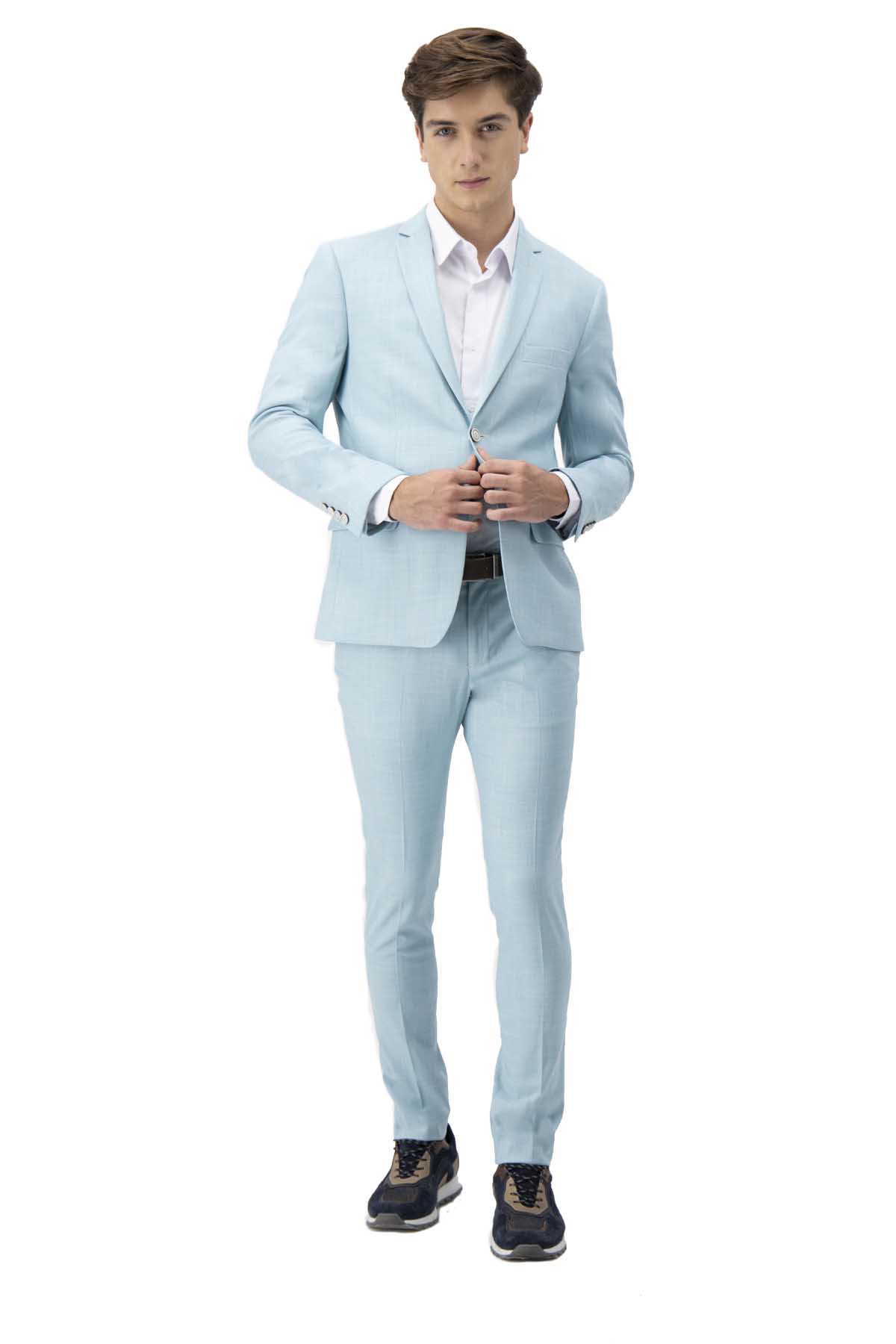 SACO VESTIR MENTA SKINNY FIT LMENTAL image number 3