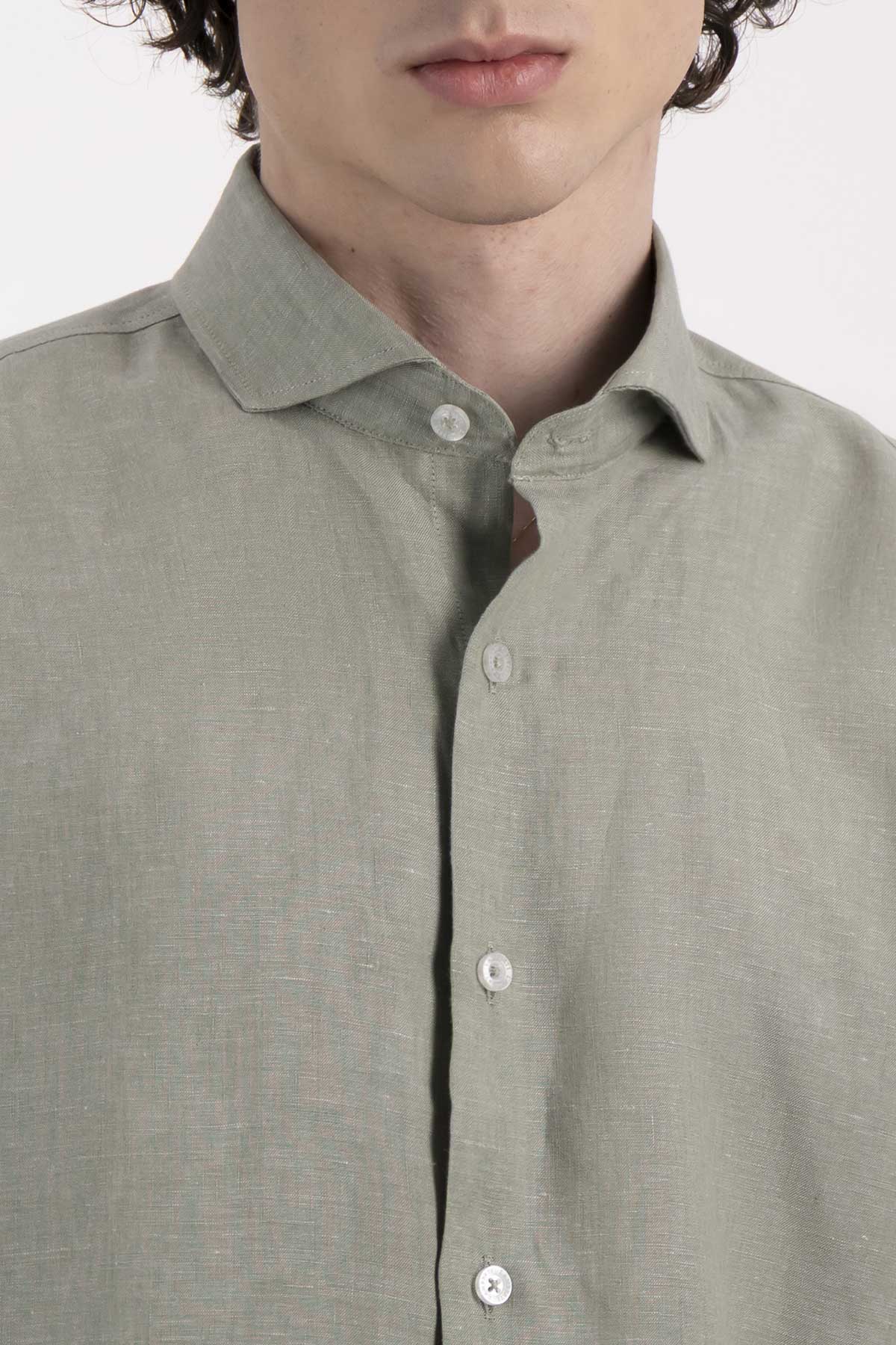 Camisa casual lino contemporary fit Lamberti image number 2